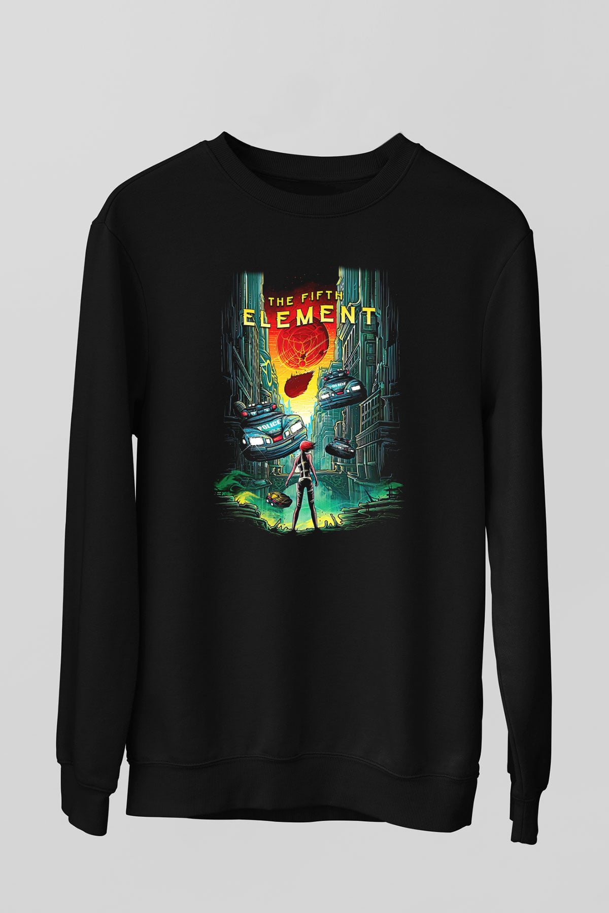 The Fifth Element Siyah Unisex Sweatshirt