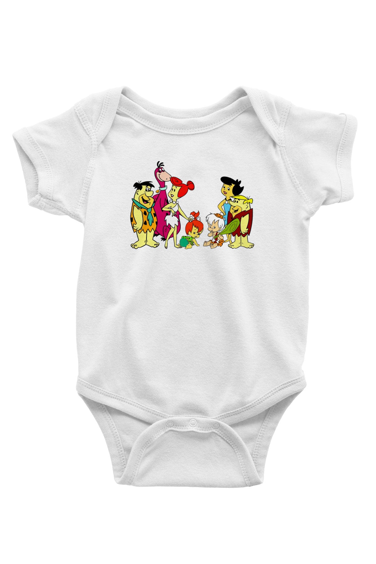 The Flintstones Taş Devri Beyaz Bebek Body - Zıbın