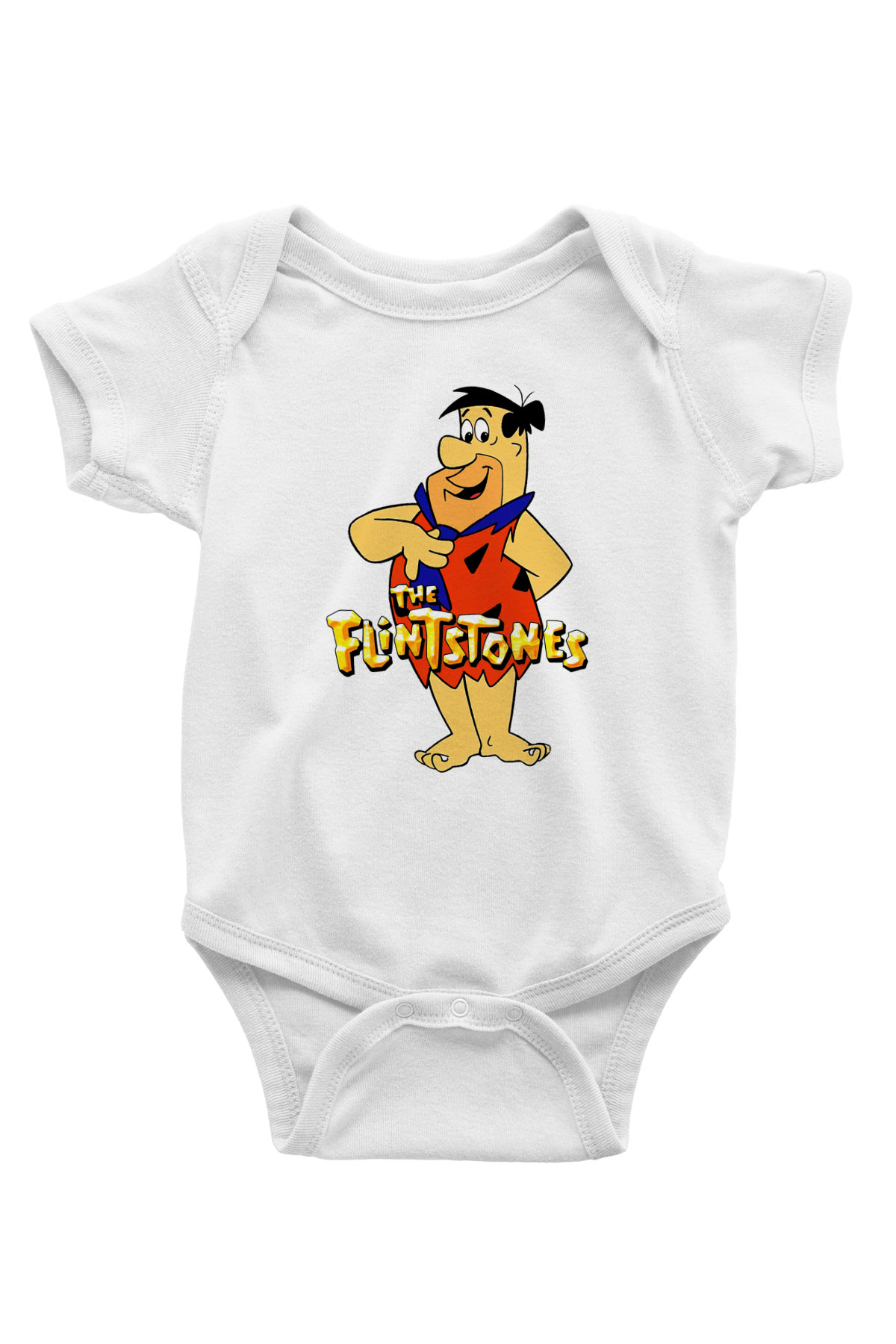 The Flintstones Taş Devri Beyaz Bebek Body - Zıbın