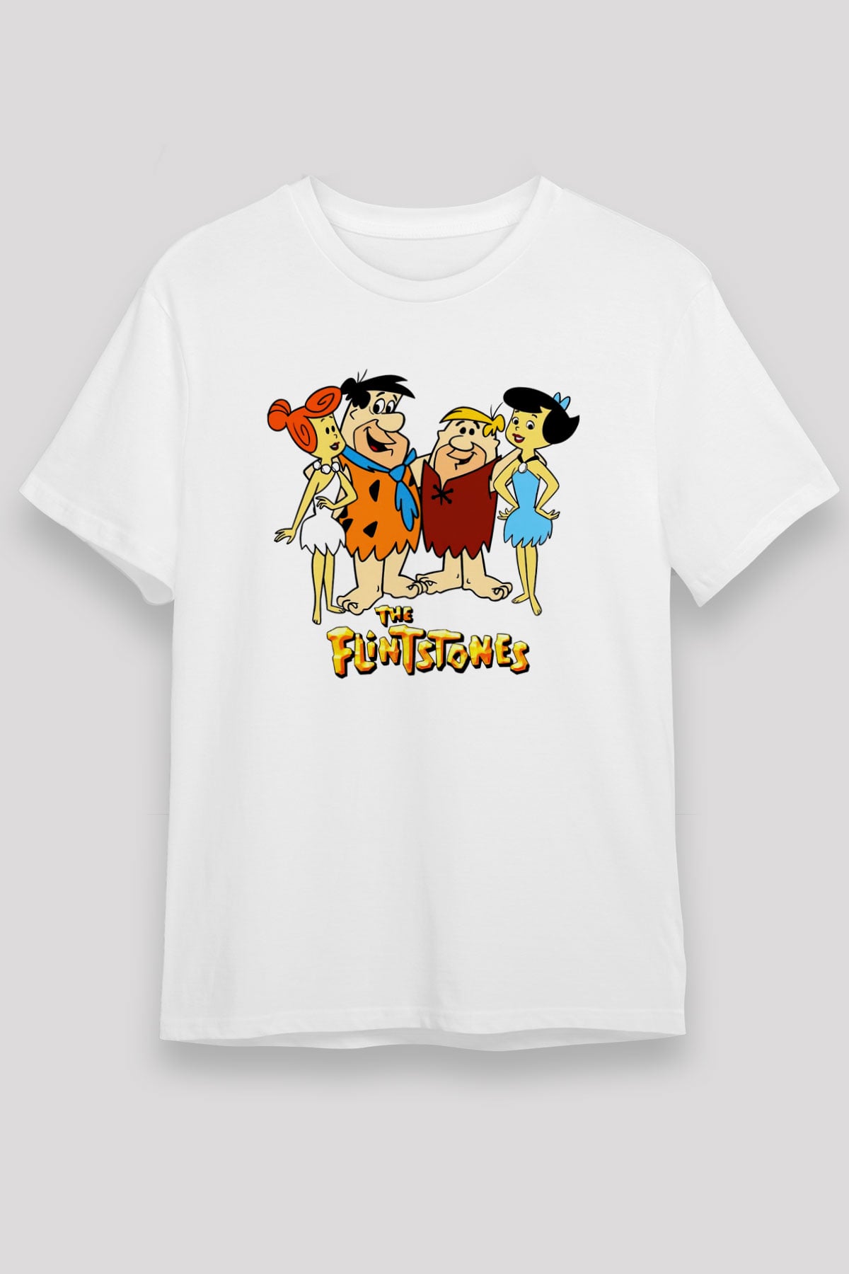 The Flintstones Taş Devri Beyaz Unisex Tişört