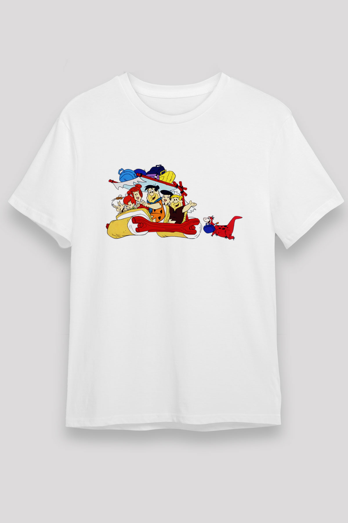 The Flintstones Taş Devri Beyaz Unisex Tişört