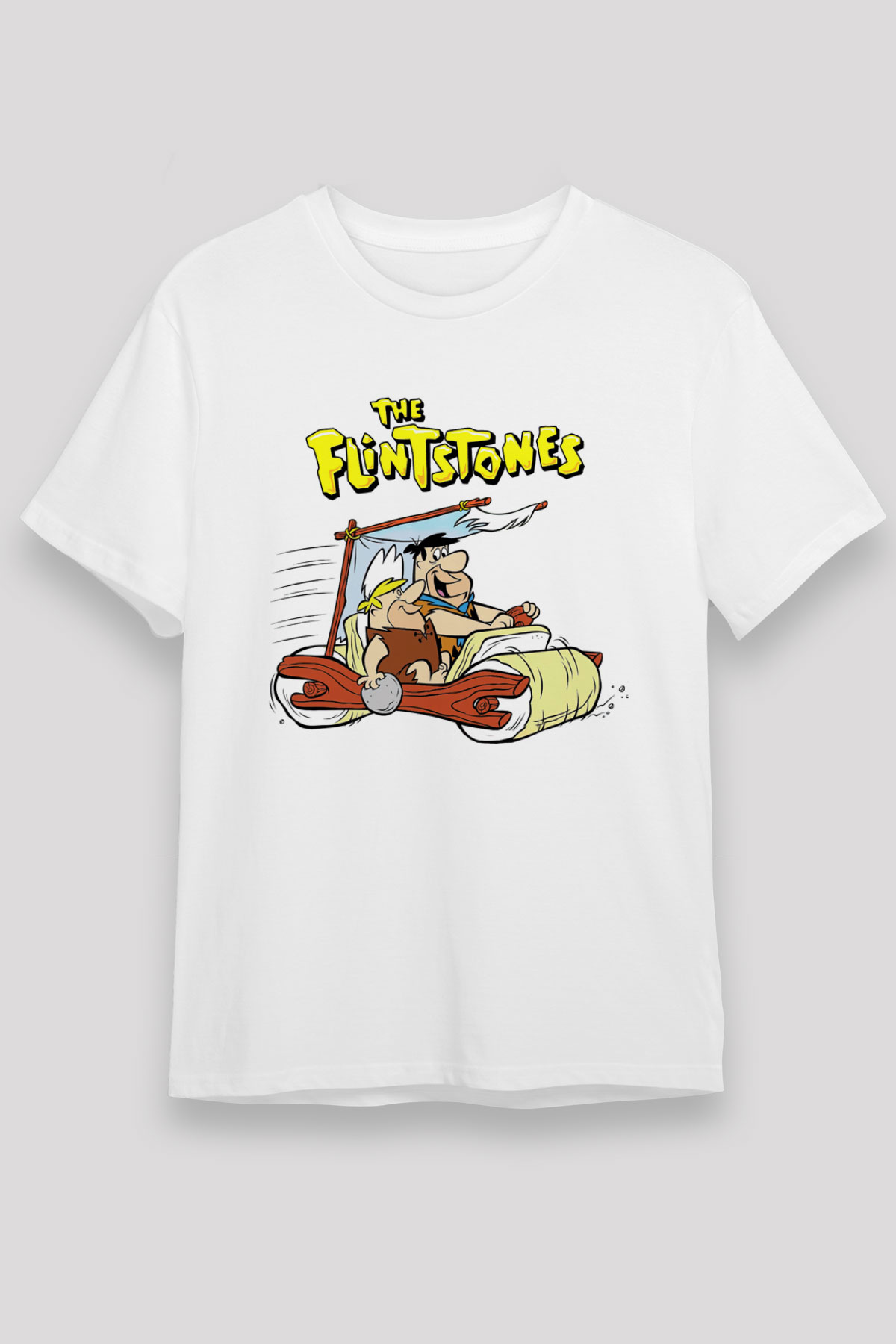 The Flintstones Taş Devri Beyaz Unisex Tişört