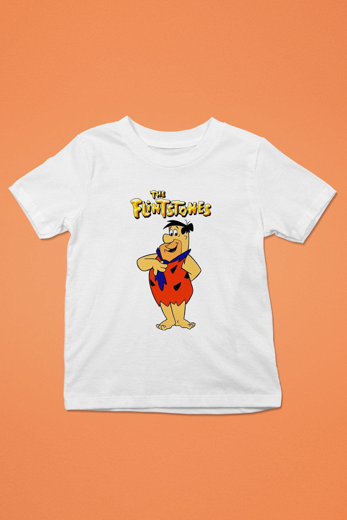 The Flintstones Taş Devri Beyaz Unisex  Çocuk Tişört