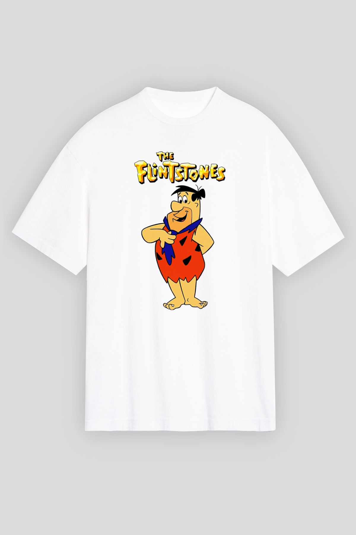 The Flintstones Taş Devri Beyaz Unisex Tişört