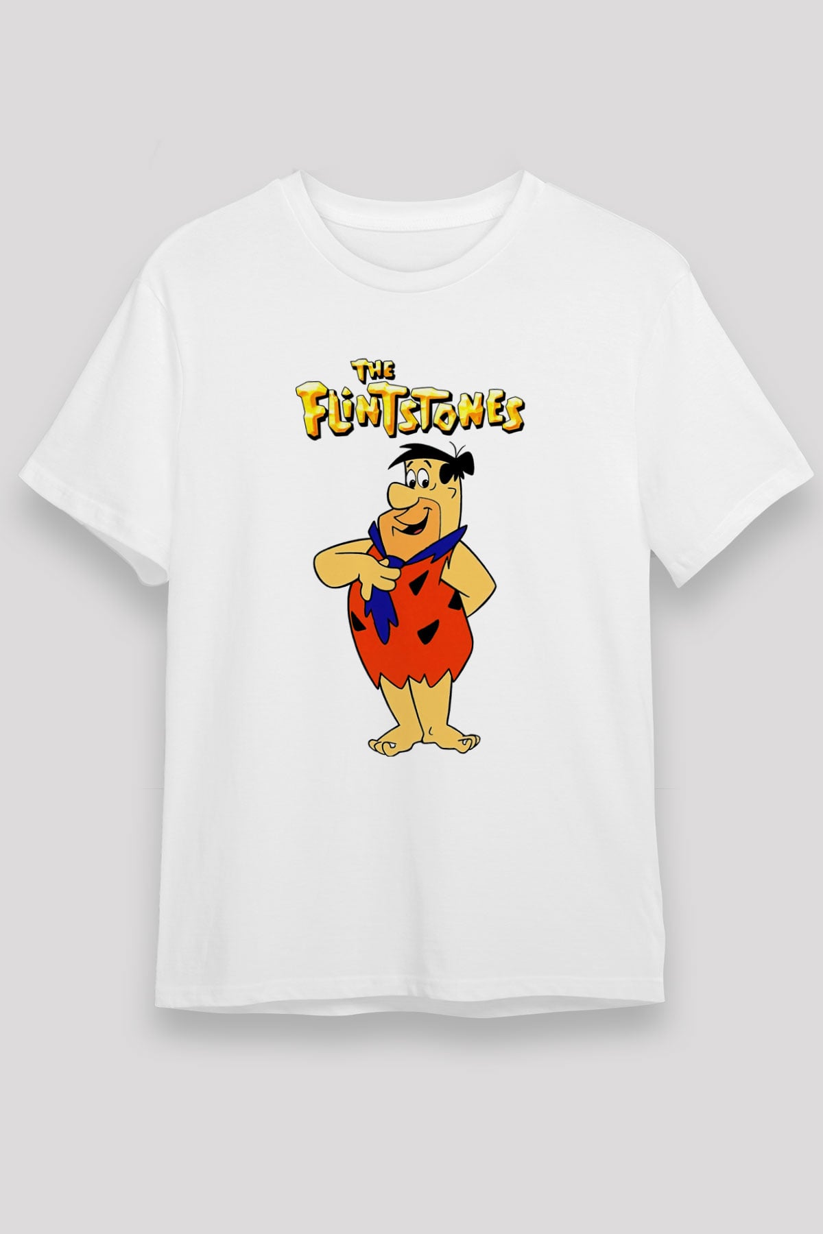 The Flintstones Taş Devri Beyaz Unisex Tişört