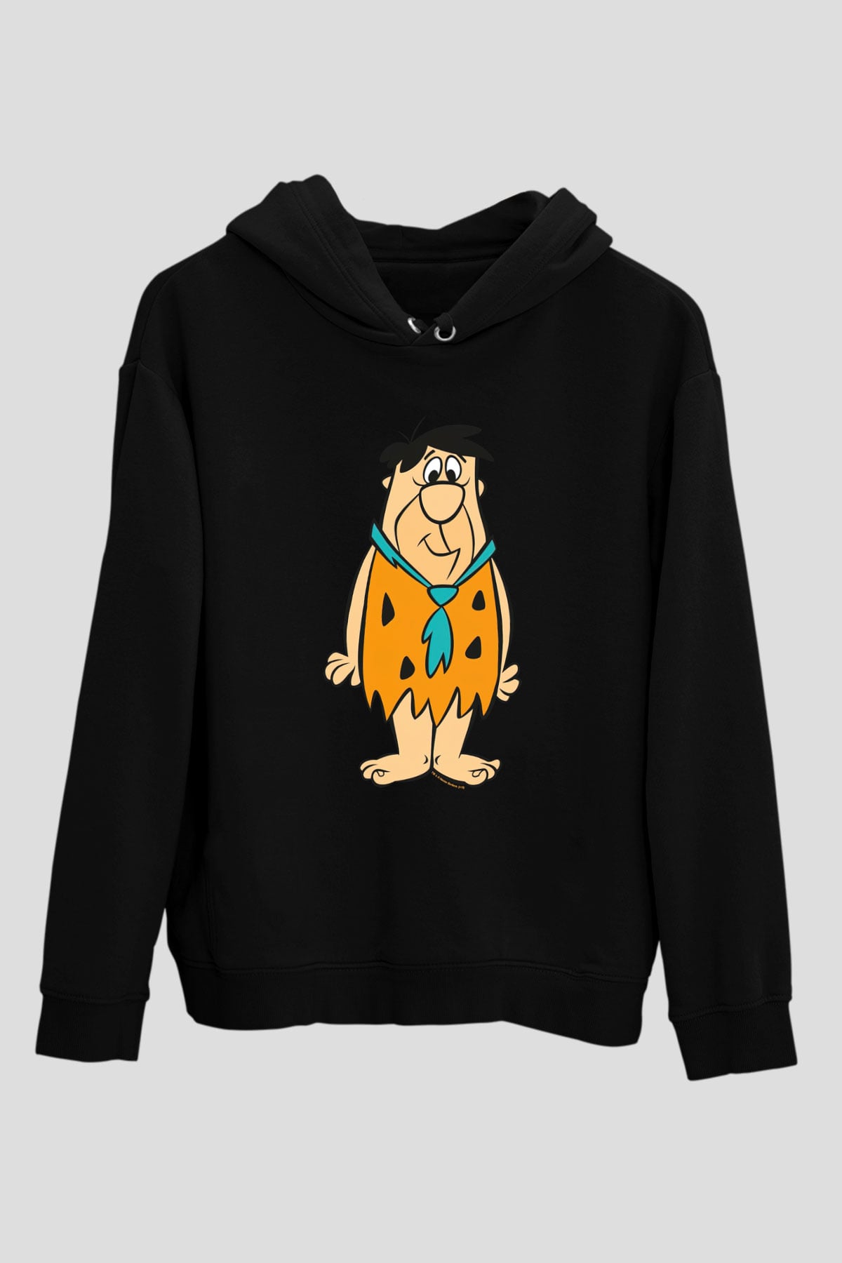 The Flintstones Taş Devri Siyah Unisex Hoodie