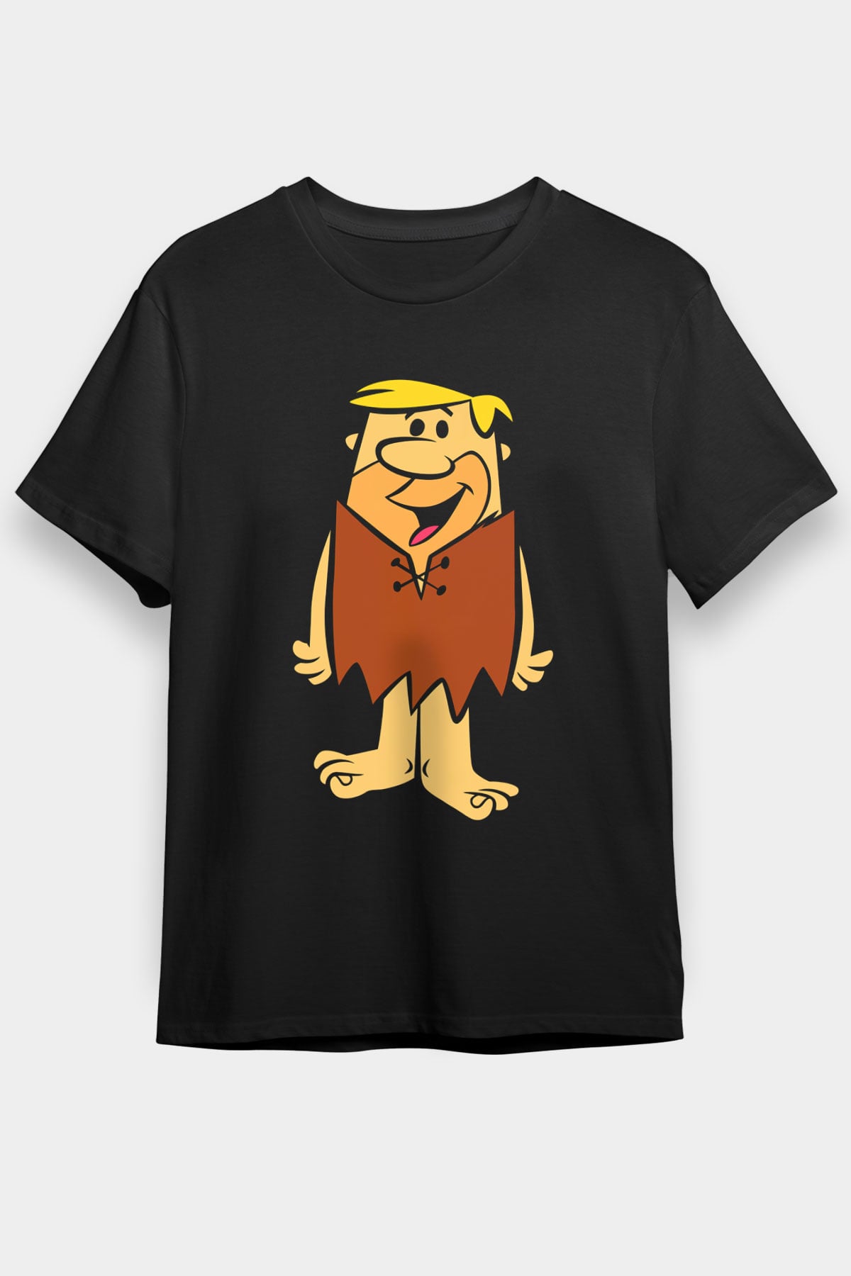 The Flintstones Taş Devri Siyah Unisex Tişört