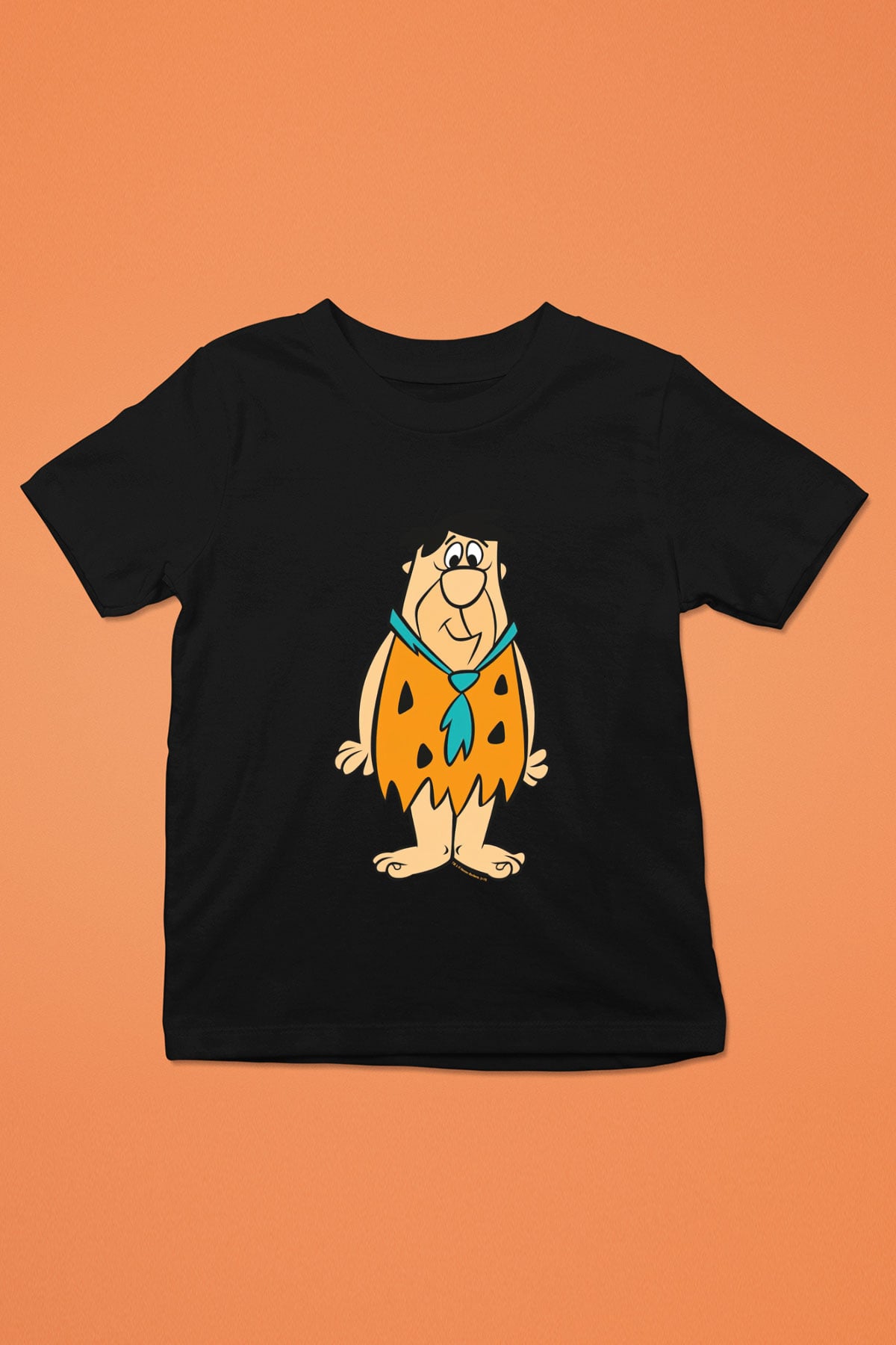 The Flintstones Taş Devri Siyah Unisex  Çocuk Tişört