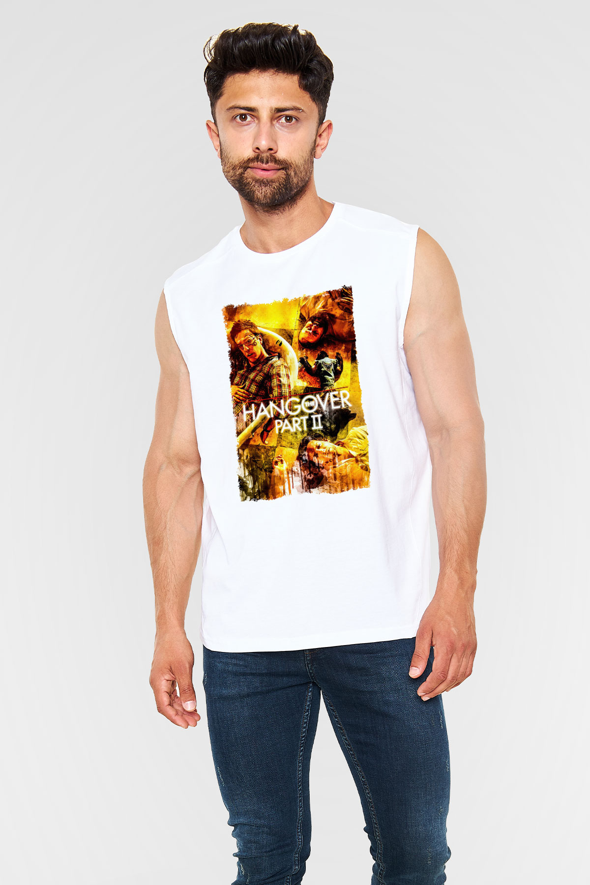 The Hangover Beyaz Unisex Kolsuz Tişört