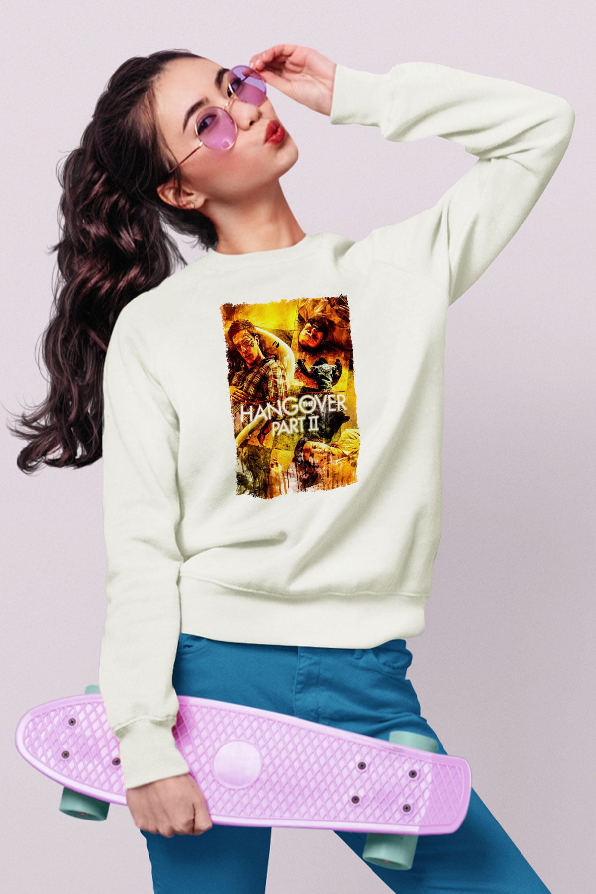 The Hangover Beyaz Unisex Sweatshirt