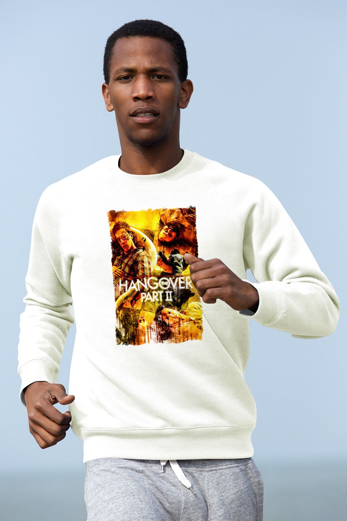The Hangover Beyaz Unisex Sweatshirt
