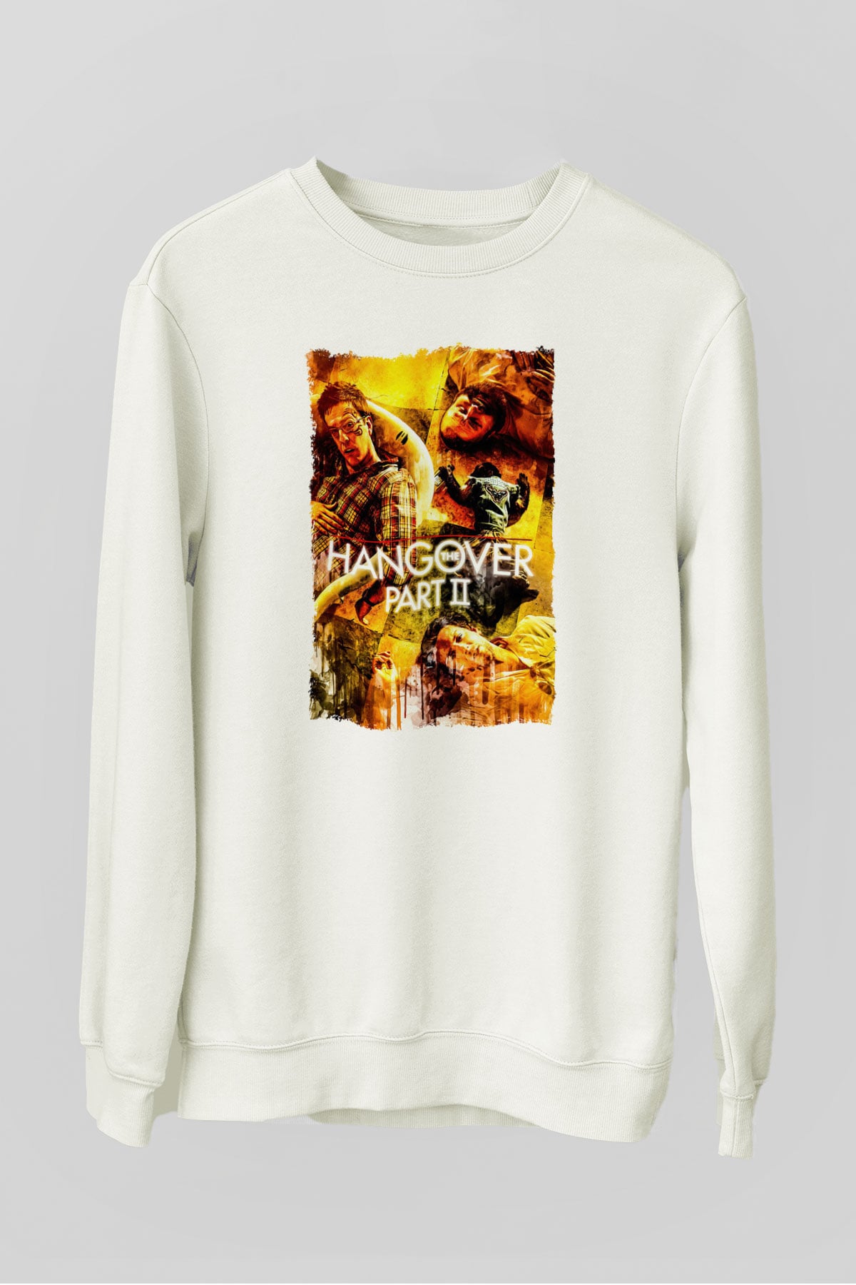The Hangover Beyaz Unisex Sweatshirt