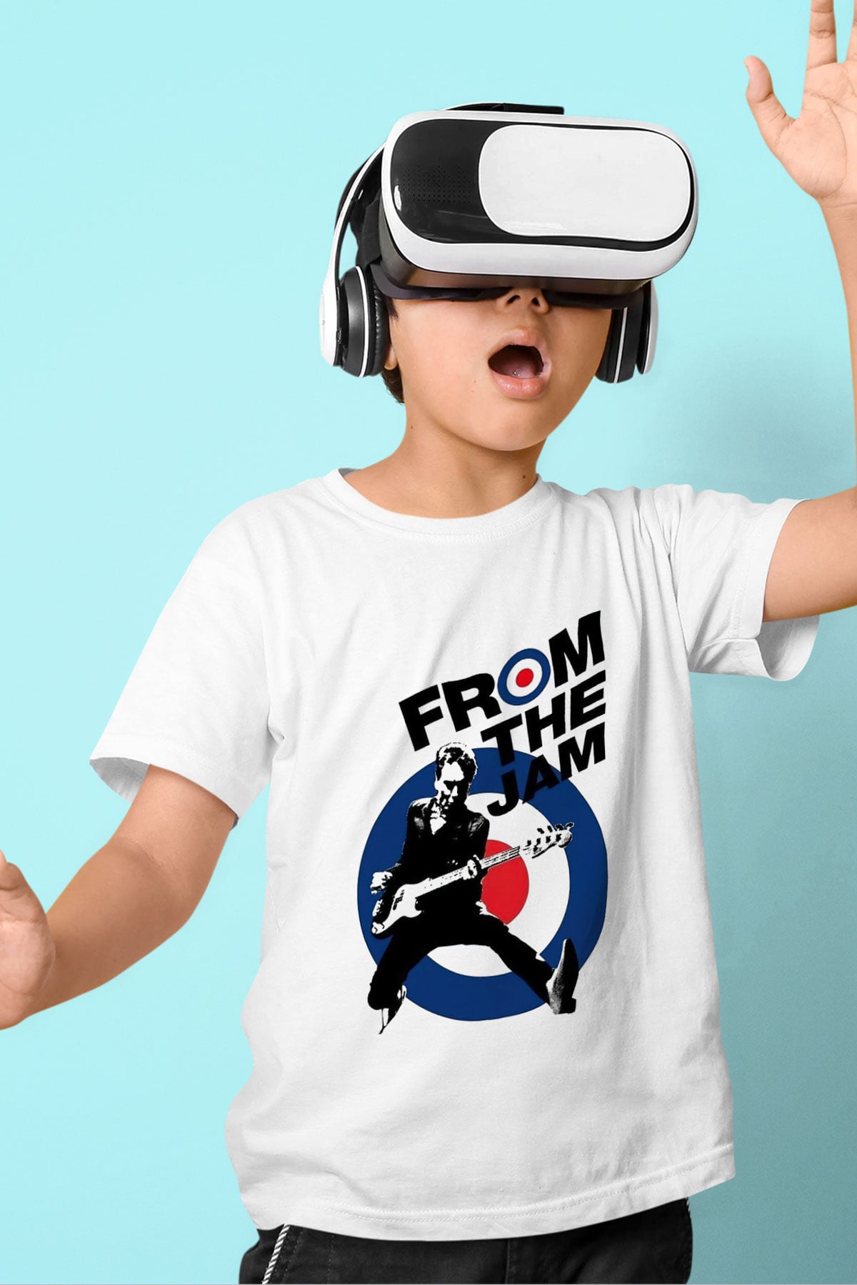 The Jam Baskılı Beyaz Unisex Çocuk Tişört