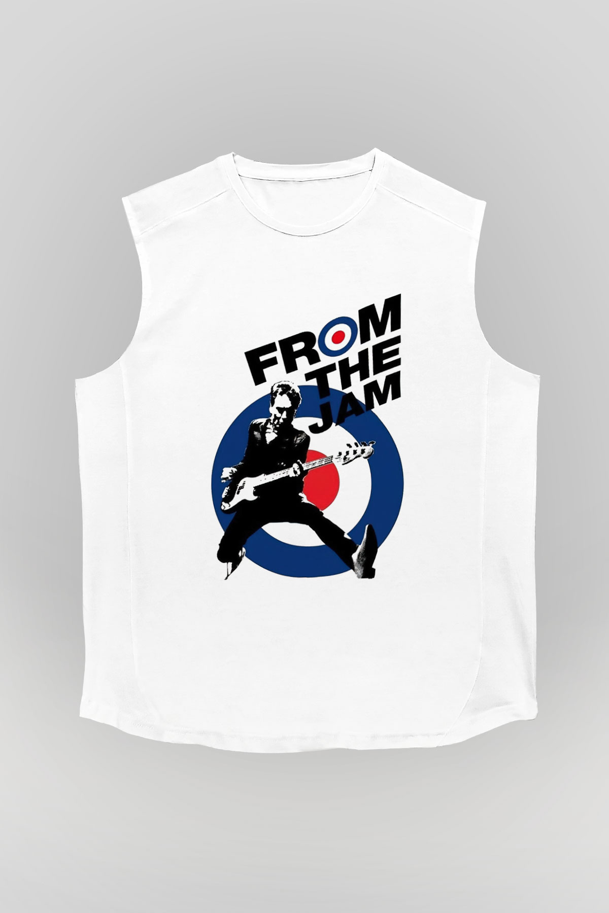 The Jam Beyaz Unisex Kolsuz Tişört