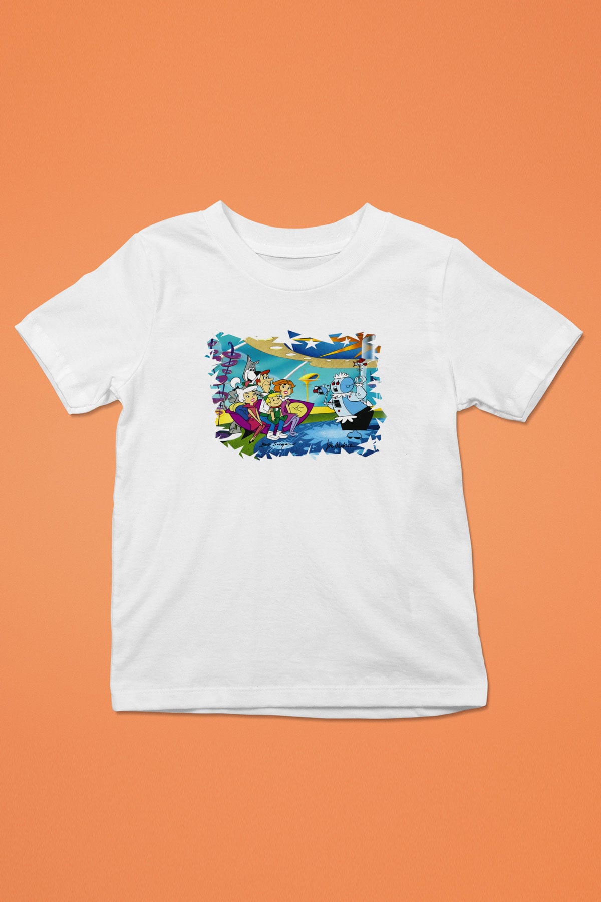 The Jetsons Jetsonlar Baskılı Beyaz Unisex Çocuk Tişört