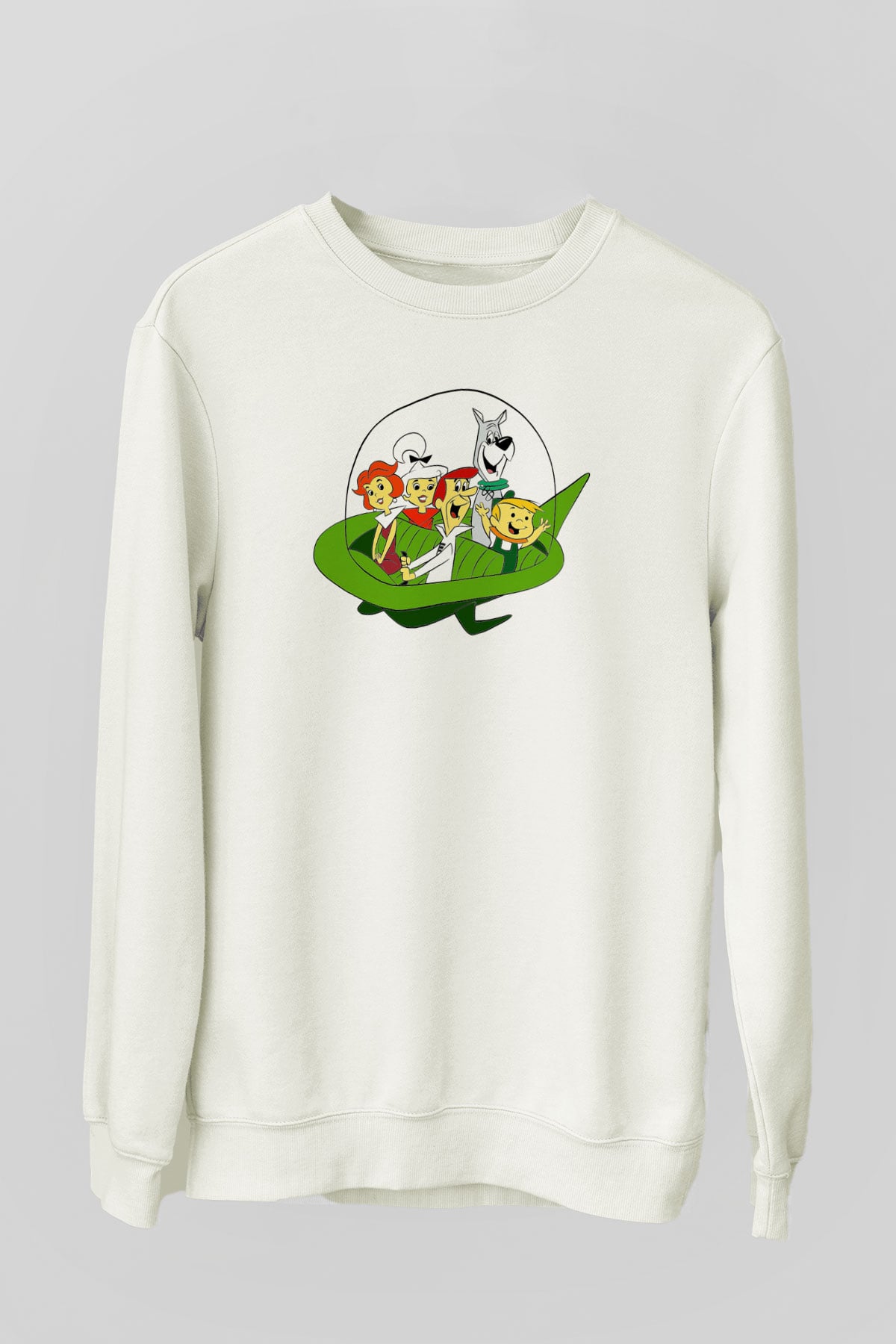The Jetsons Jetsonlar Beyaz Unisex Sweatshirt