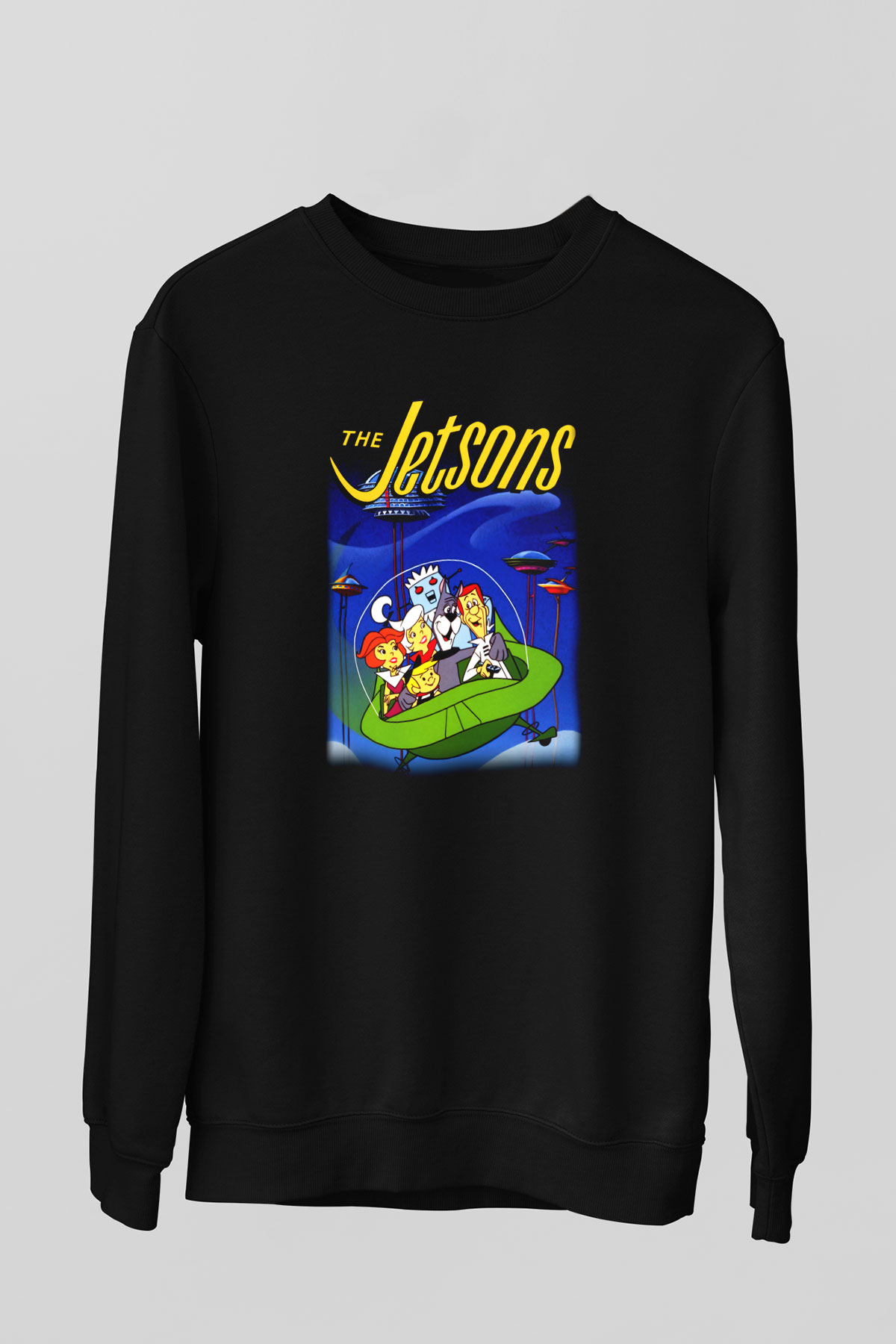 The Jetsons Jetsonlar Siyah Unisex Sweatshirt