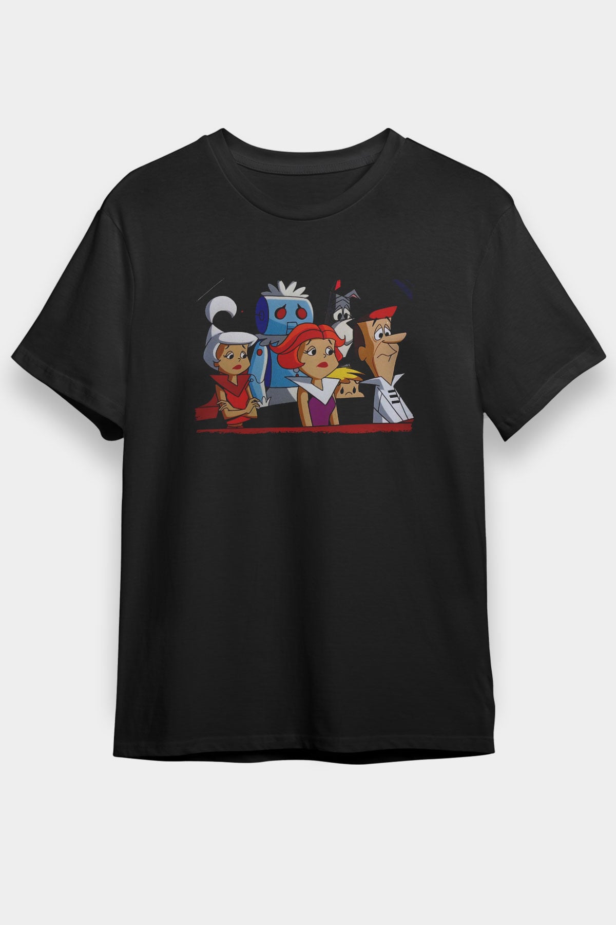 The Jetsons Jetsonlar Siyah Unisex Tişört