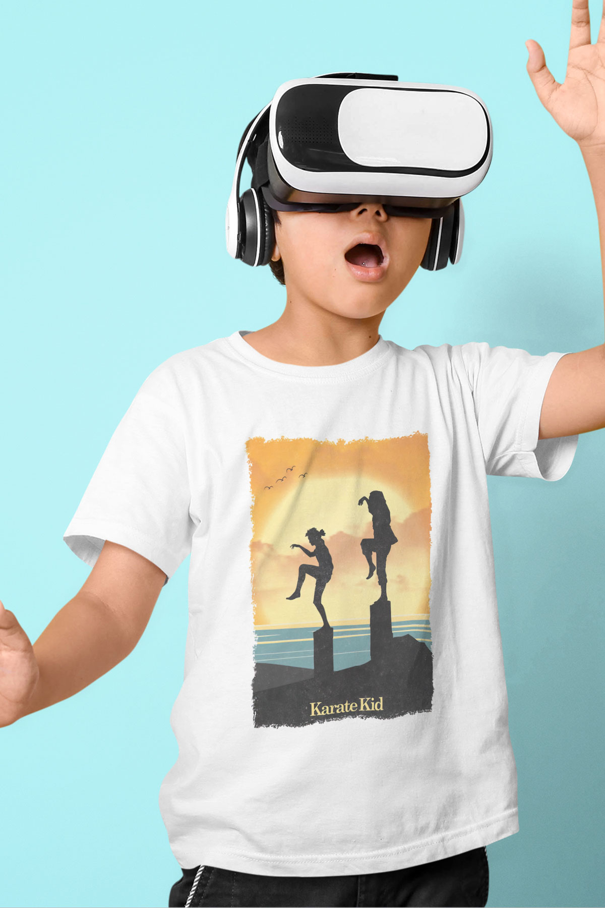 The Karate Kid Beyaz Unisex Çocuk Tişört