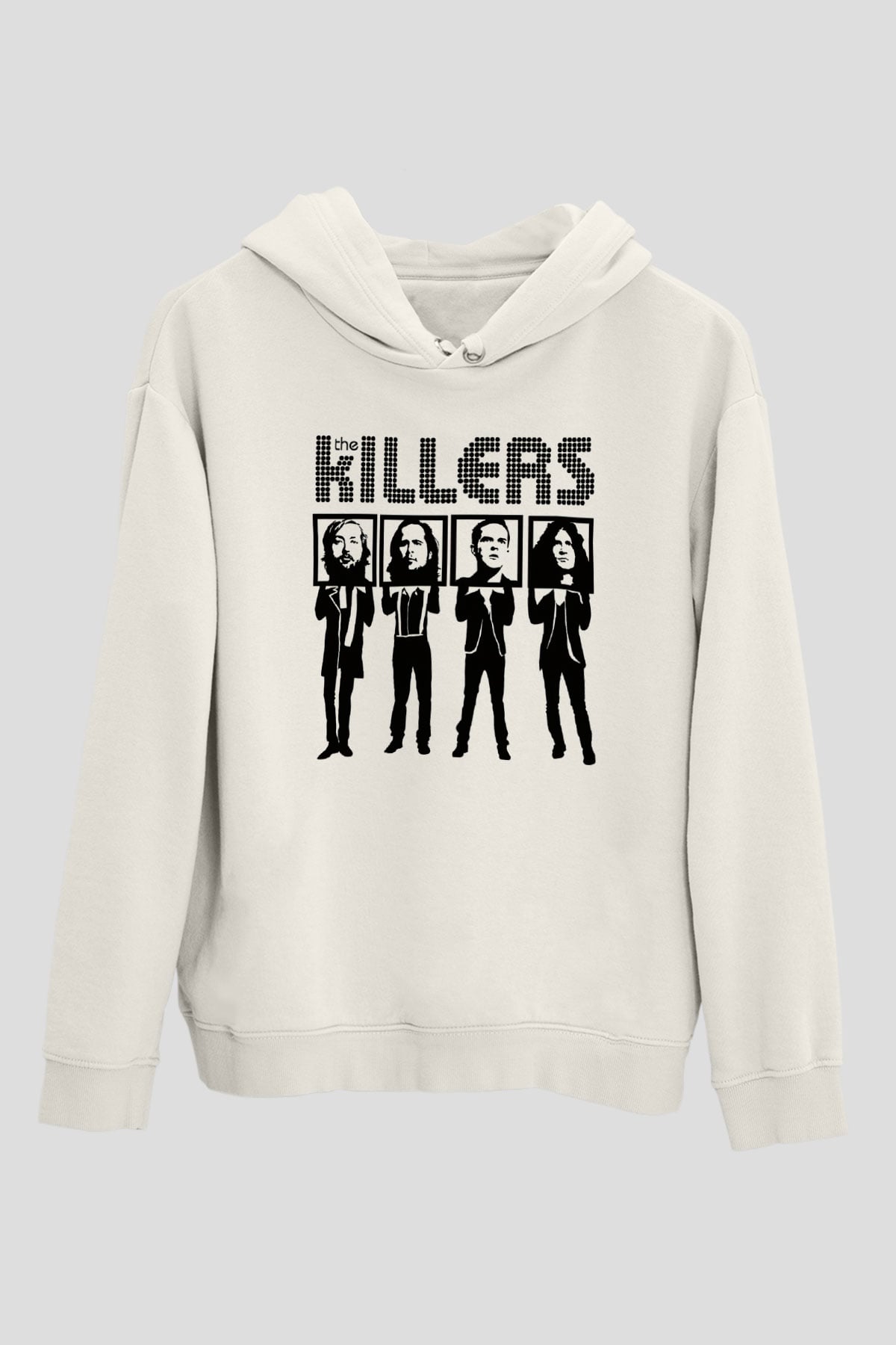 The Killers Beyaz Unisex Kapşonlu Sweatshirt