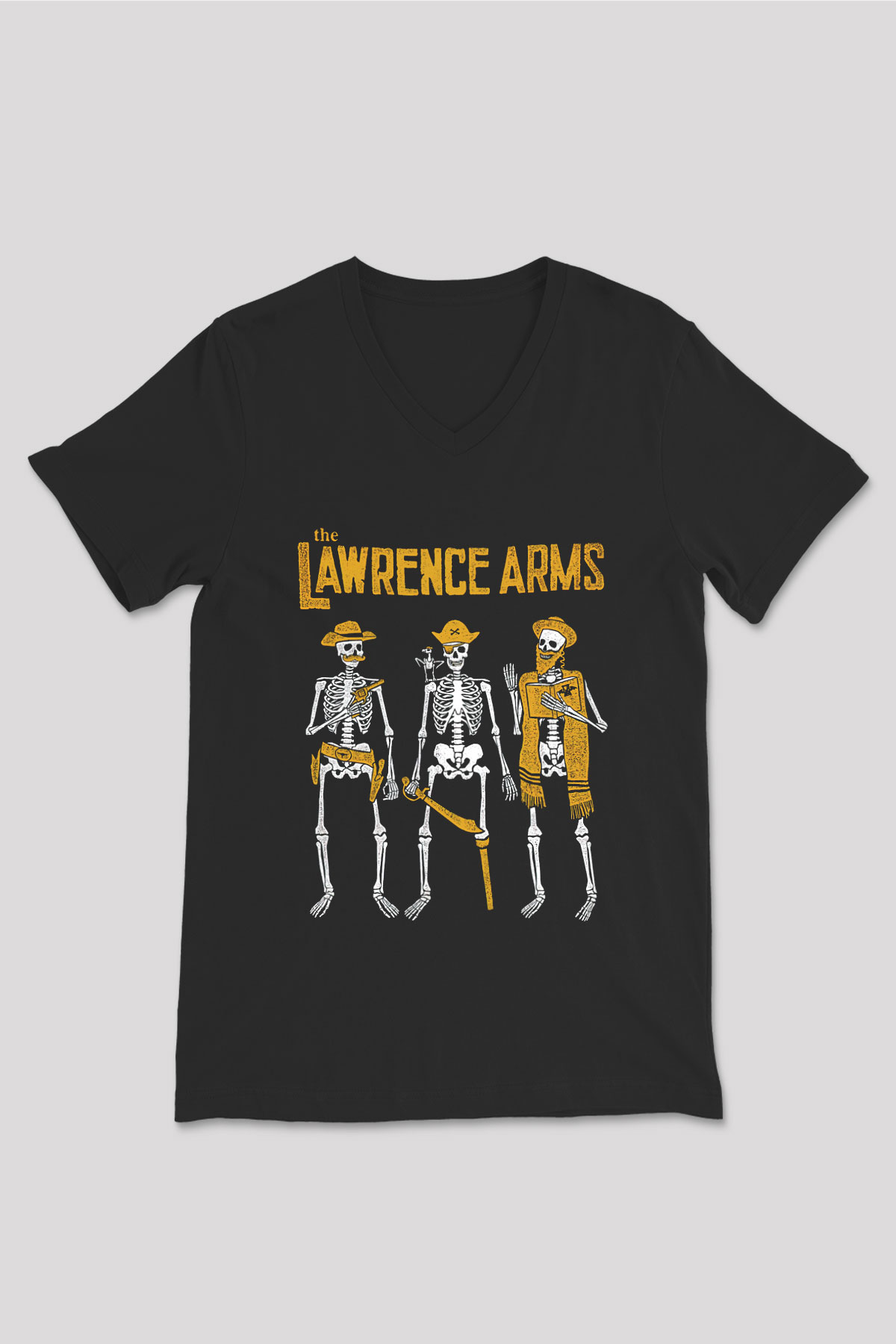 The Lawrence Arms Siyah Unisex V Yaka Tişört T-Shirt