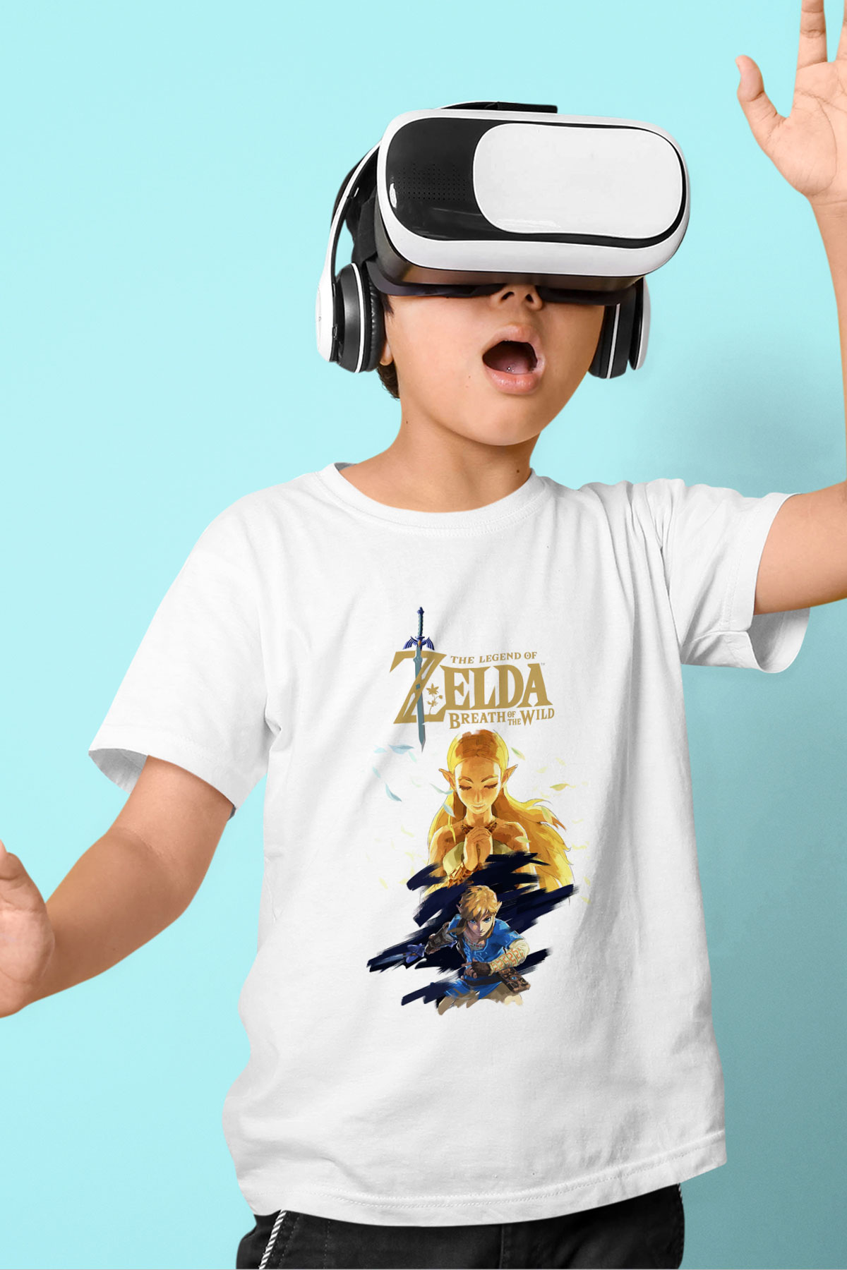 The Legend of Zelda Baskılı Beyaz Unisex Çocuk Tişört
