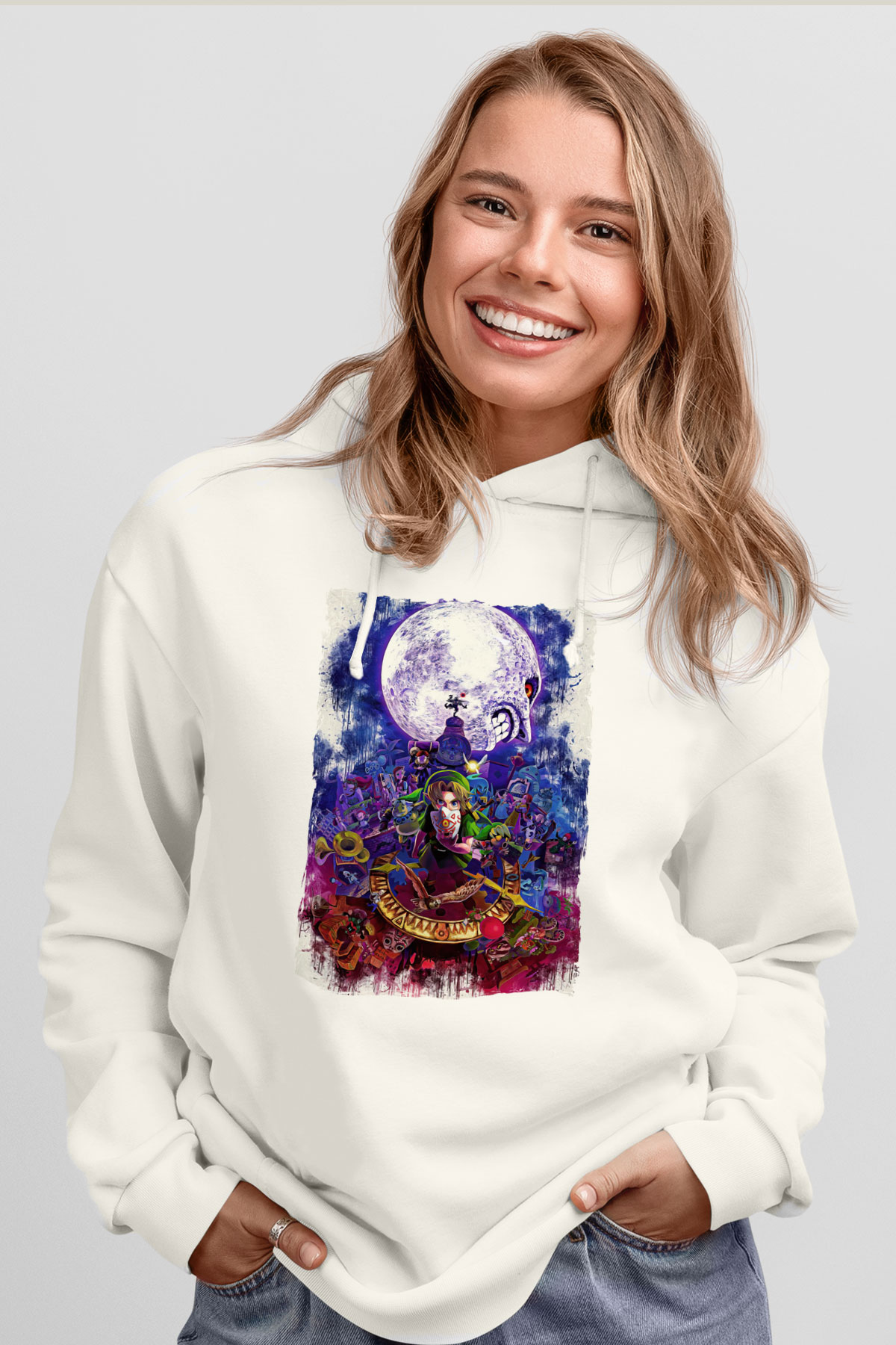 The Legend of Zelda Beyaz Unisex Hoodie