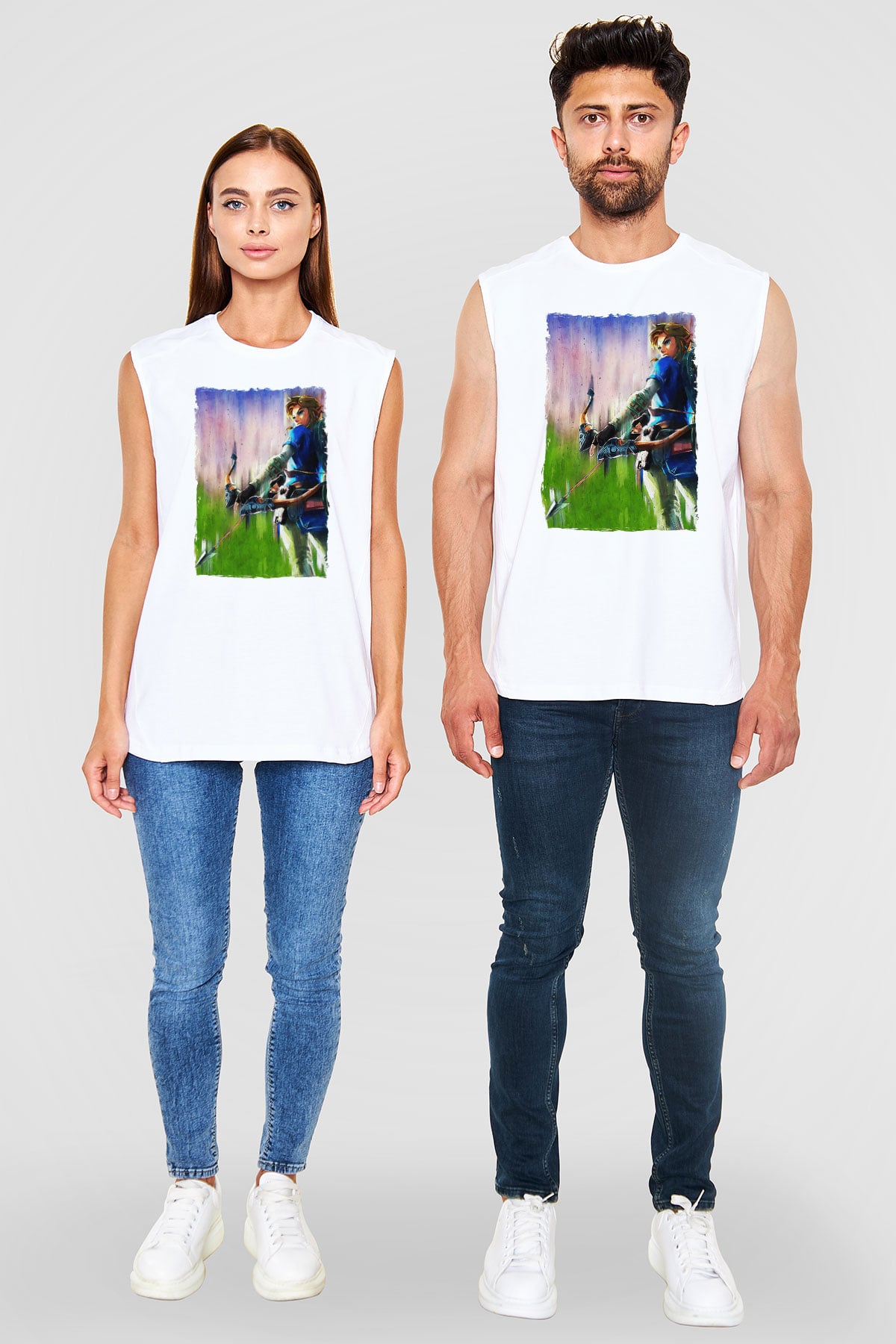 The Legend of Zelda Beyaz Unisex  Kolsuz Tişört