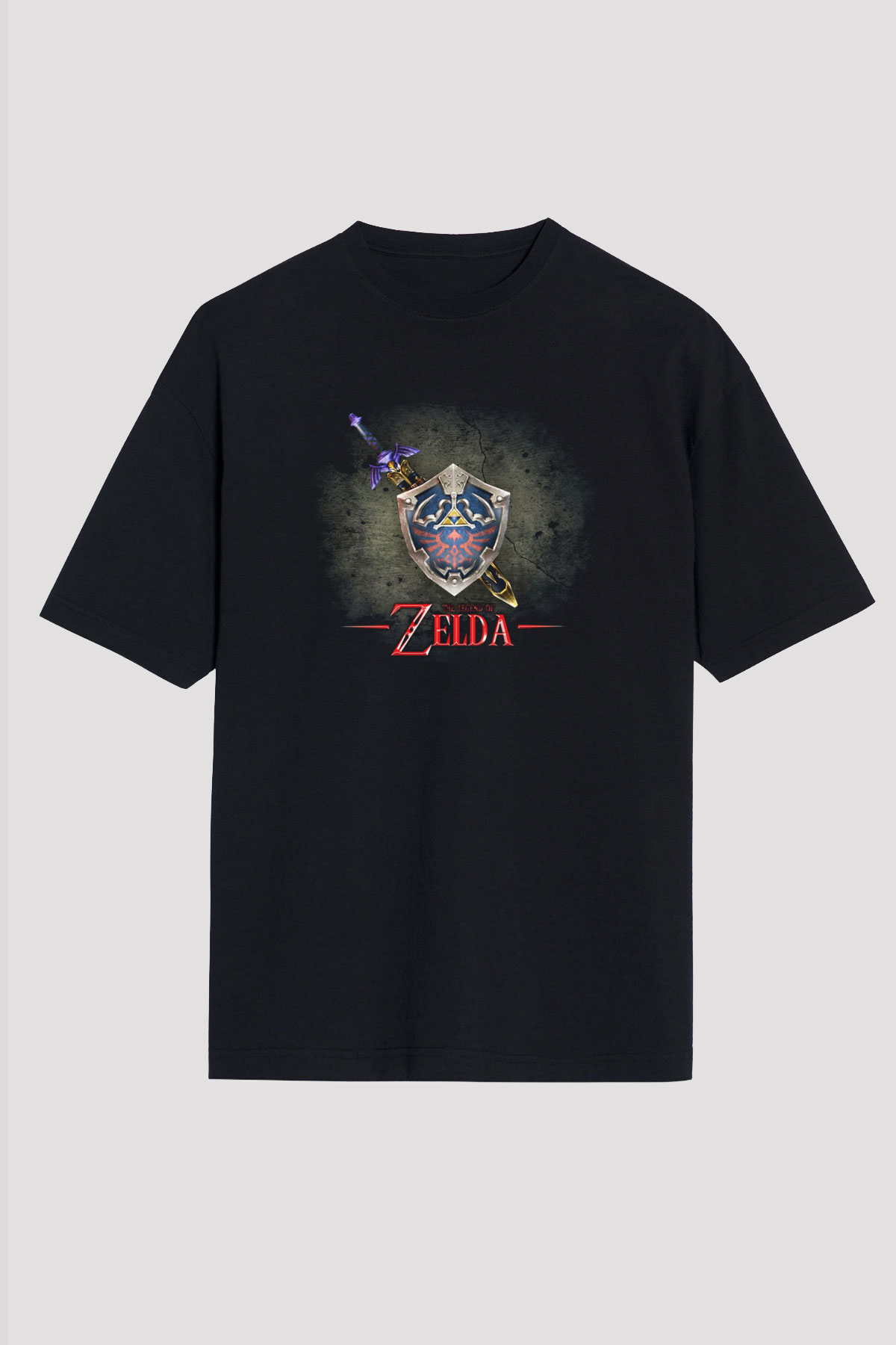 The Legend of Zelda Siyah Unisex Oversize Tişört