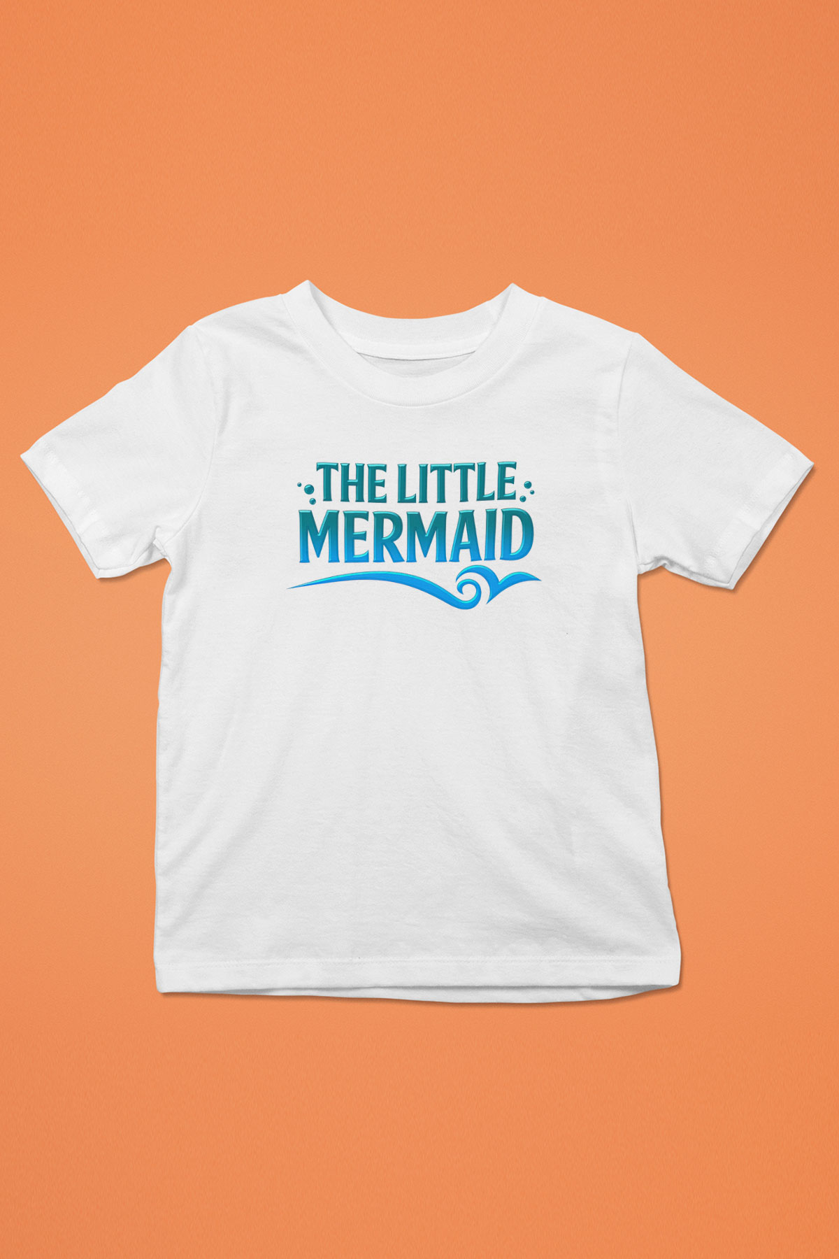 The Little Mermaid Baskılı Beyaz Unisex Çocuk Tişört