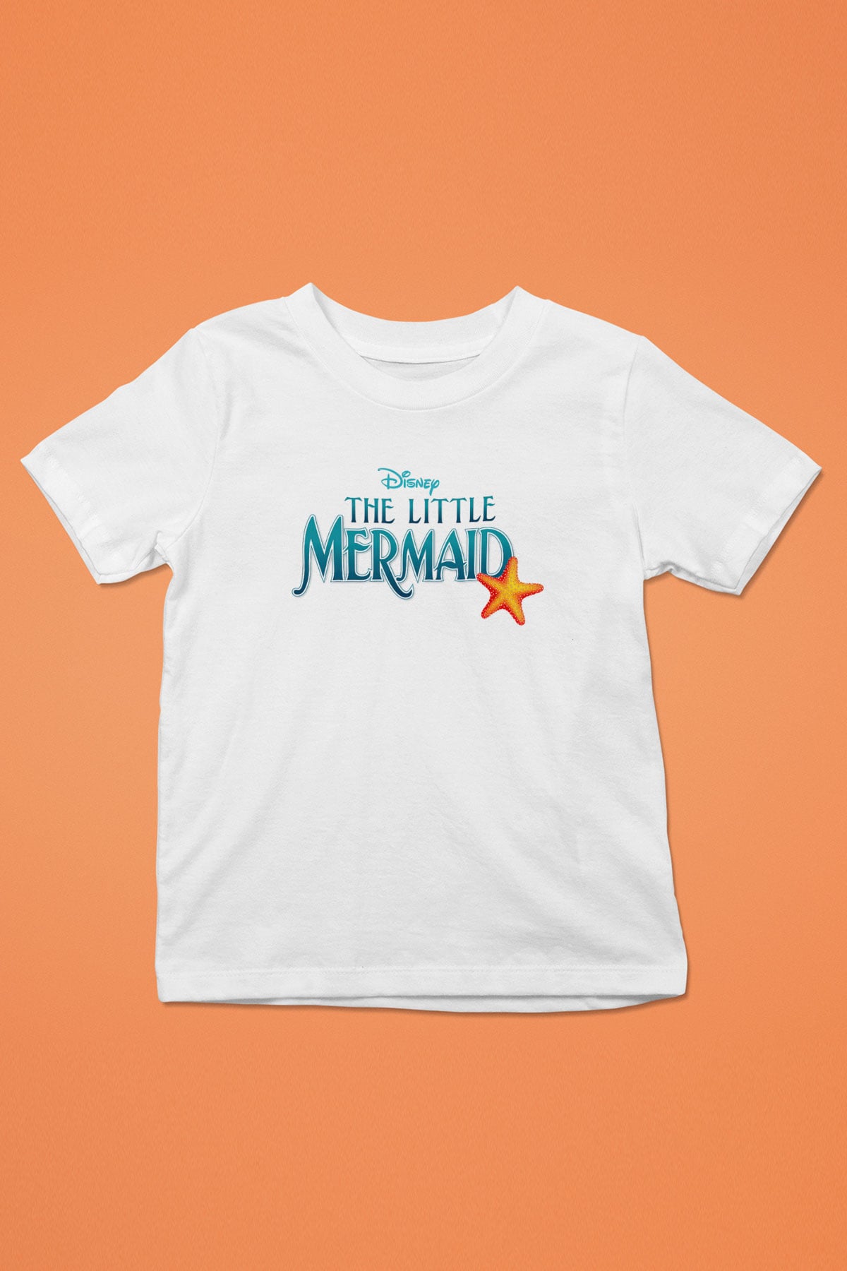 The Little Mermaid Baskılı Beyaz Unisex Çocuk Tişört
