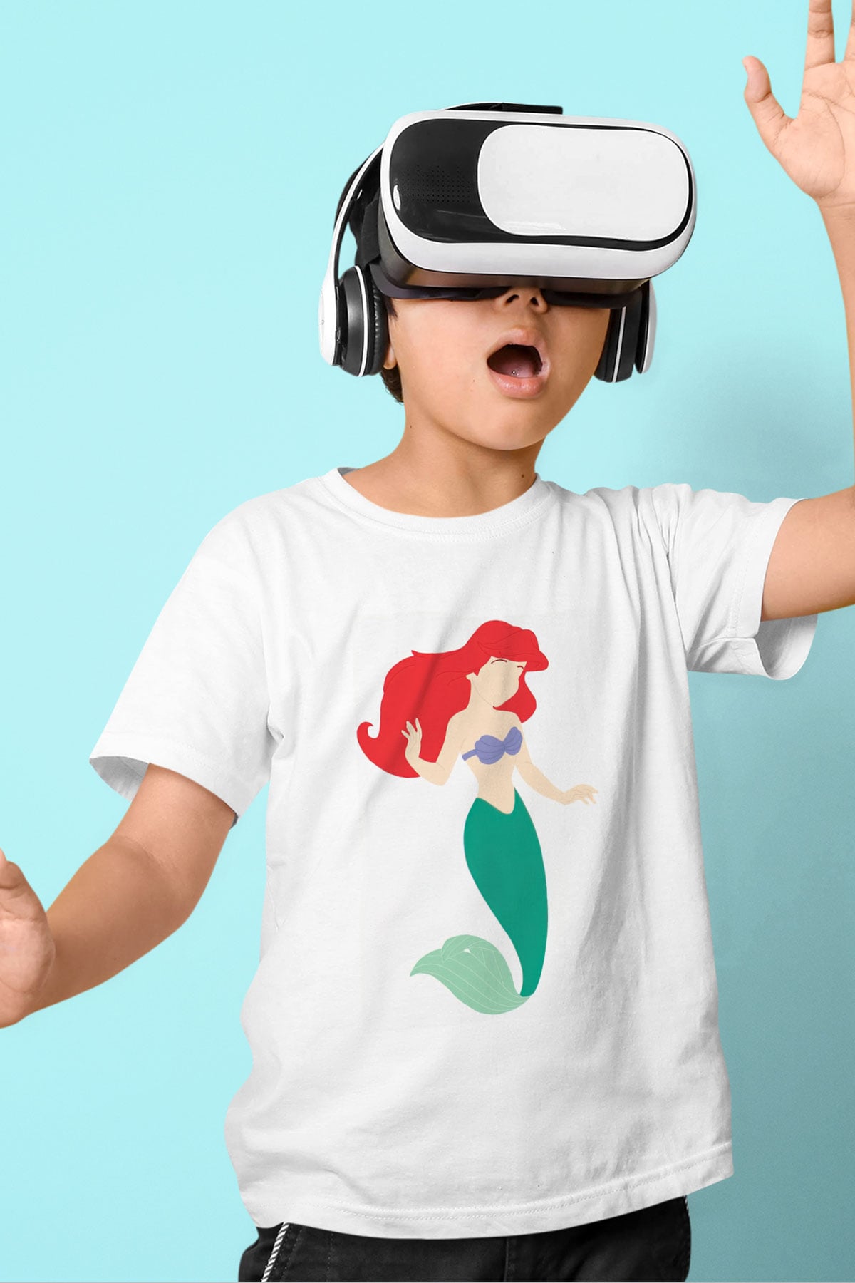 The Little Mermaid Beyaz Unisex Çocuk Tişört