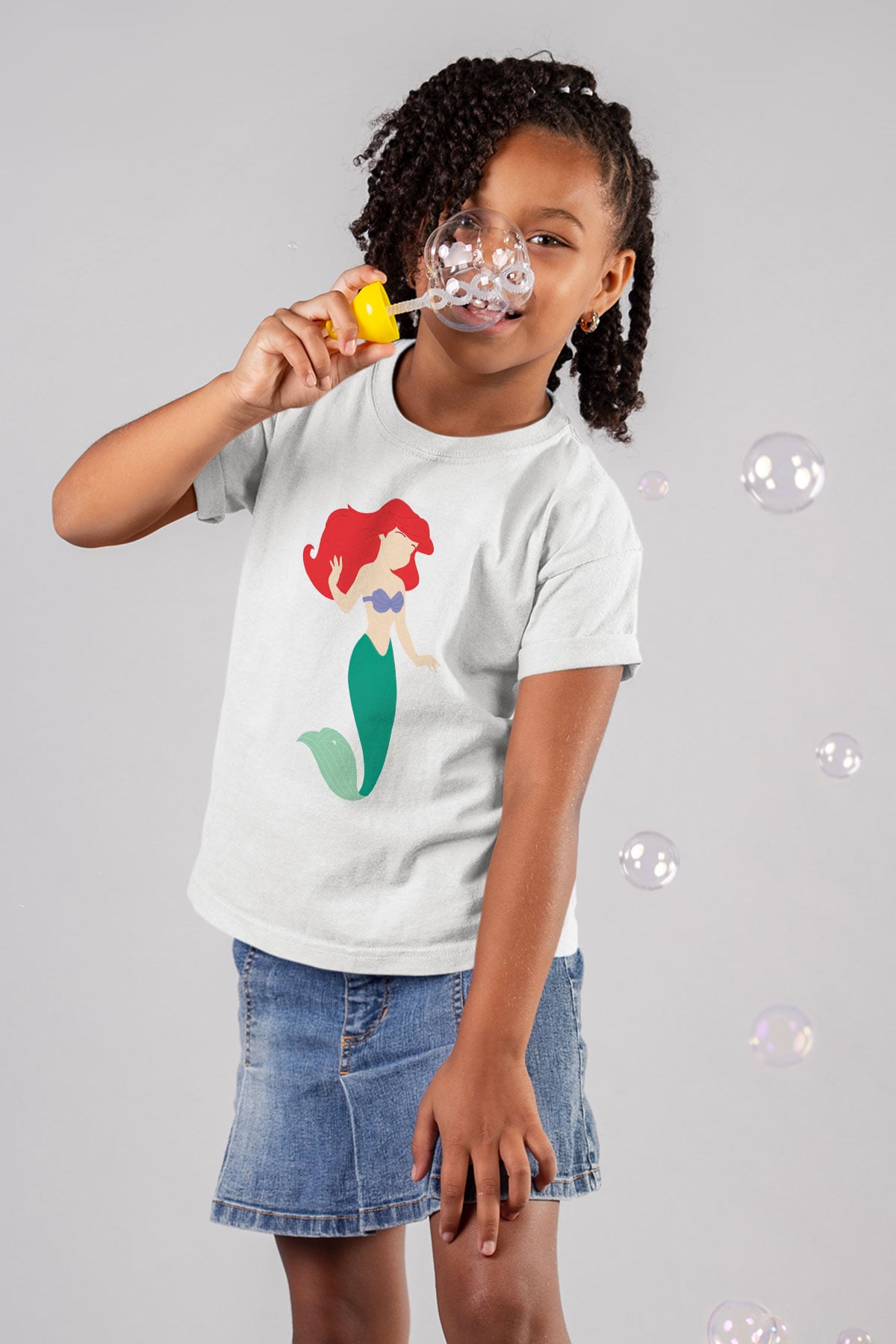 The Little Mermaid Beyaz Unisex Çocuk Tişört