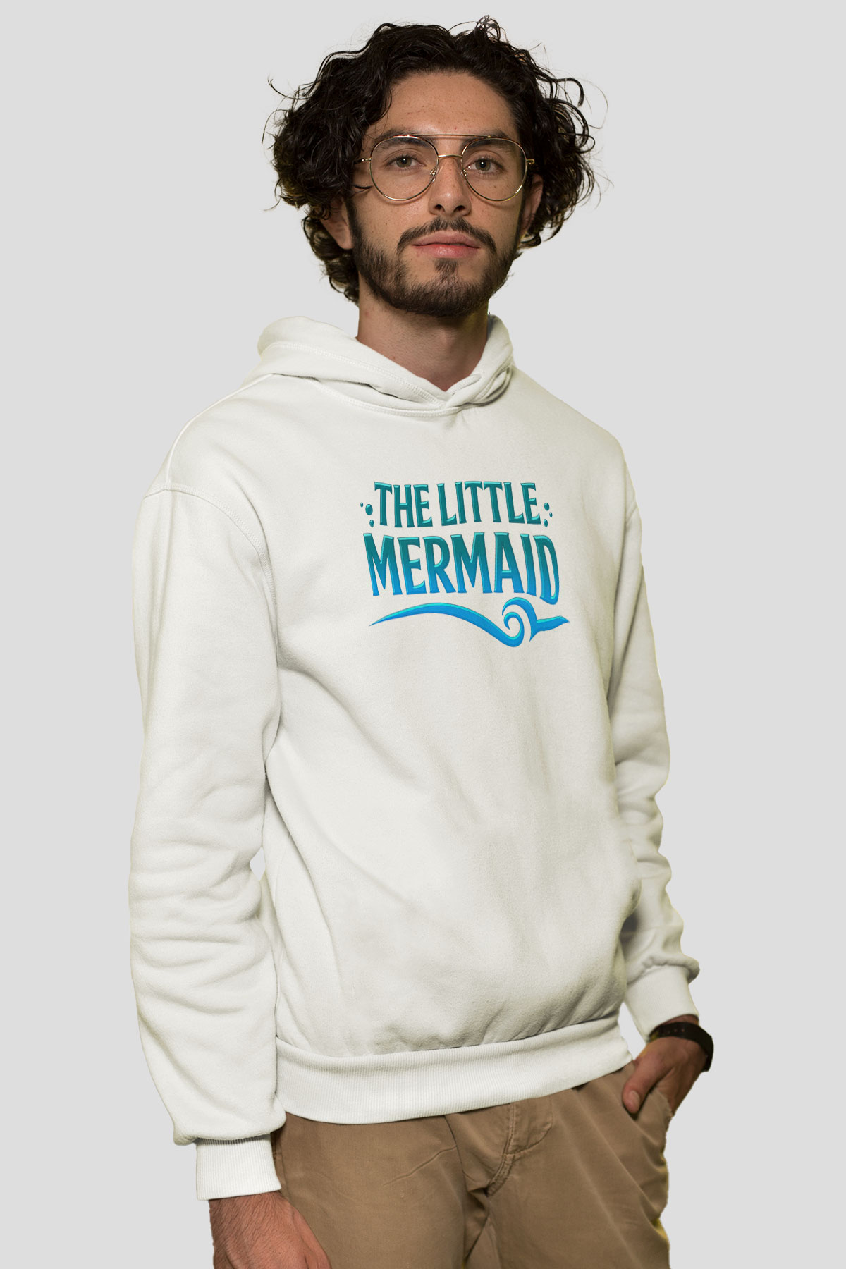 The Little Mermaid Beyaz Unisex Hoodie
