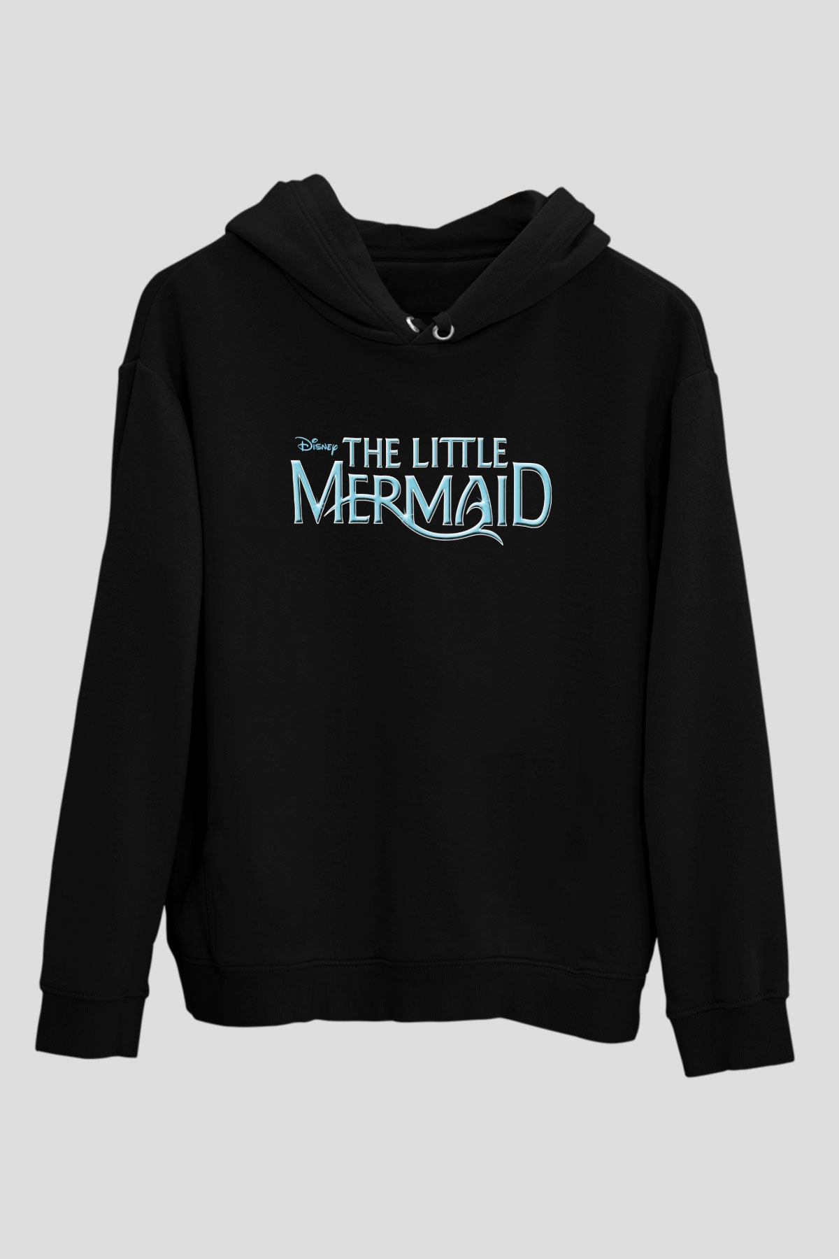 The Little Mermaid Siyah Unisex Kapşonlu Sweatshirt