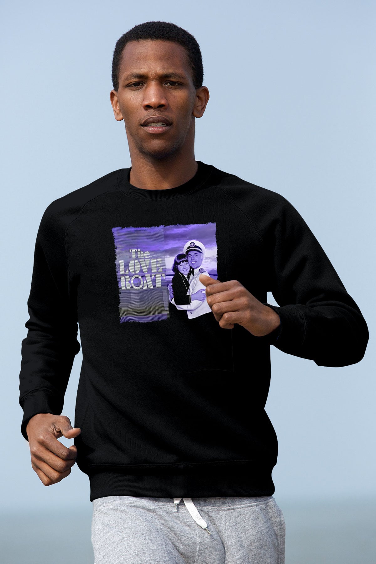 The Love Boat Siyah Unisex  Sweatshirt