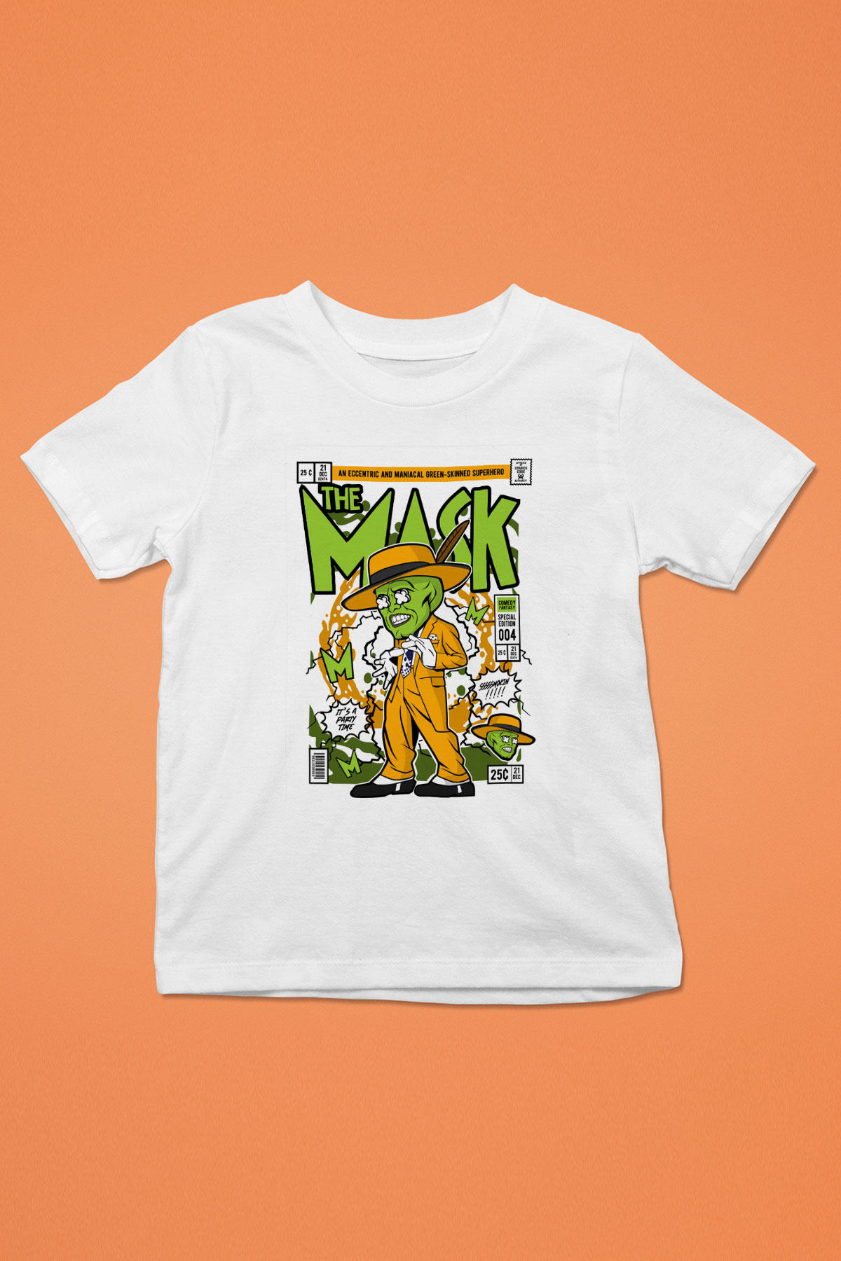 The Mask Baskılı Unisex Beyaz Çocuk Tişört