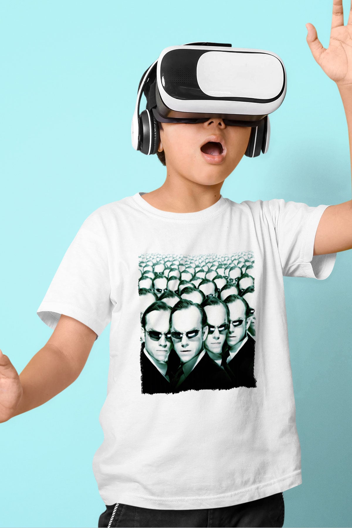 The Matrix Beyaz Unisex Çocuk Tişört