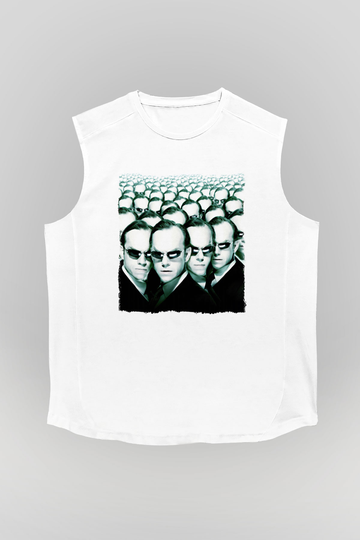 The Matrix Beyaz Unisex Kolsuz Tişört