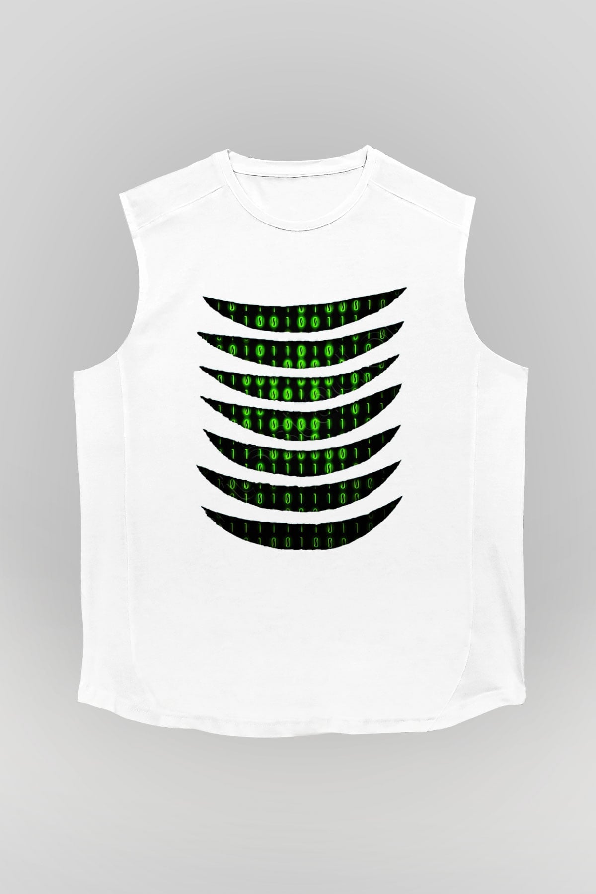 The Matrix Beyaz Unisex Kolsuz Tişört