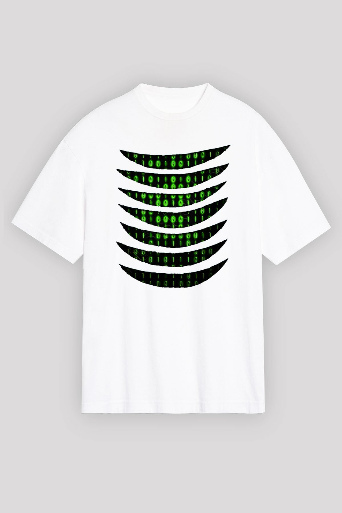 The Matrix Beyaz Unisex Oversize Tişört T-Shirt