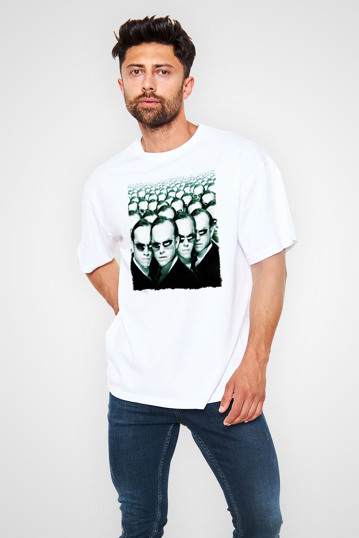 The Matrix Beyaz Unisex Tişört T-Shirt