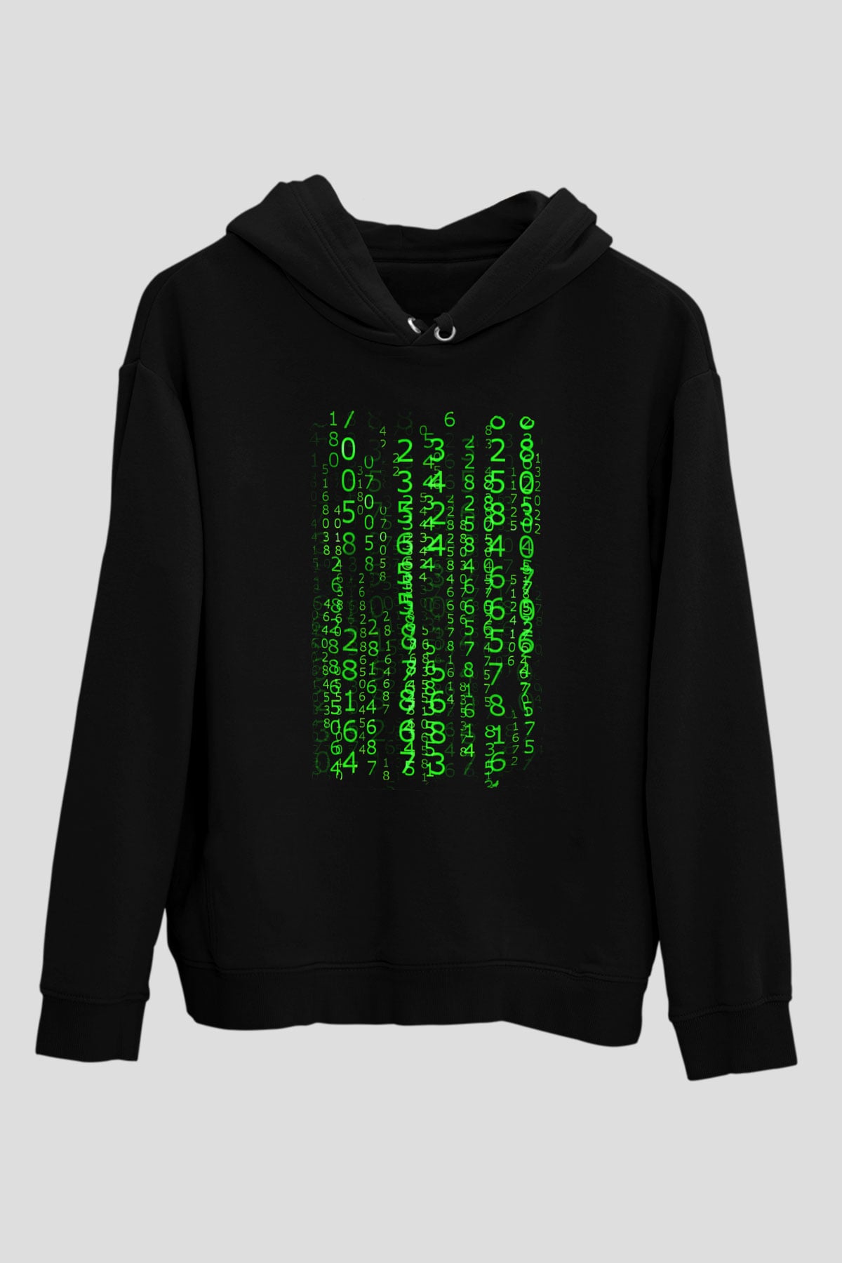 The Matrix Siyah Unisex Kapşonlu Sweatshirt
