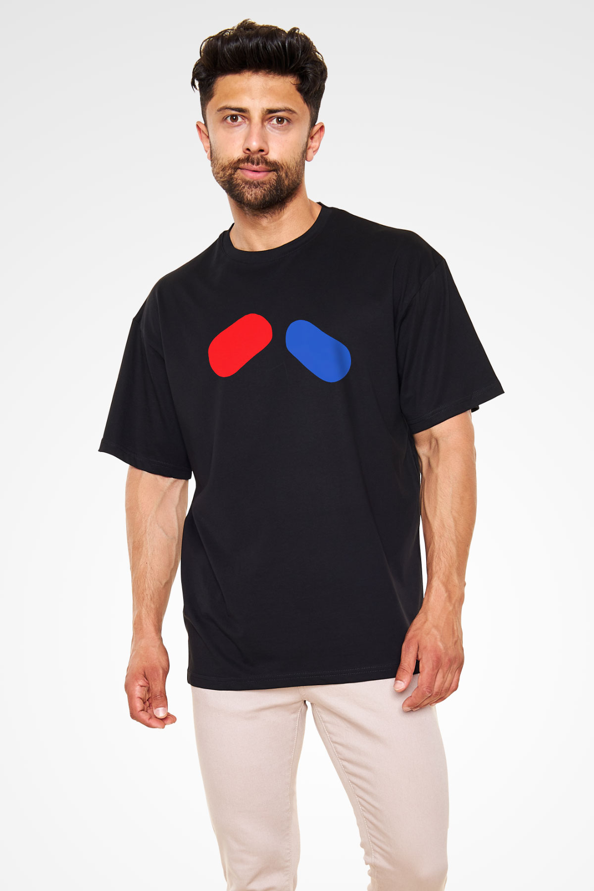 The Matrix Siyah Unisex Oversize Tişört T-Shirt