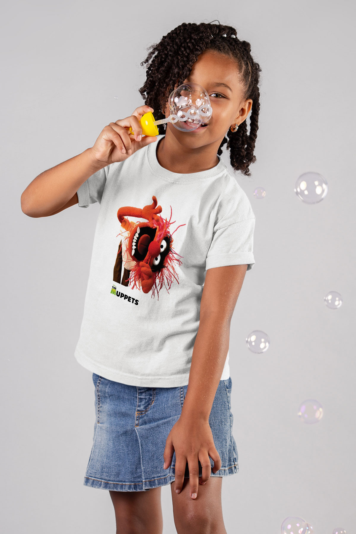 The Muppets Baskılı Beyaz Unisex Çocuk Tişört
