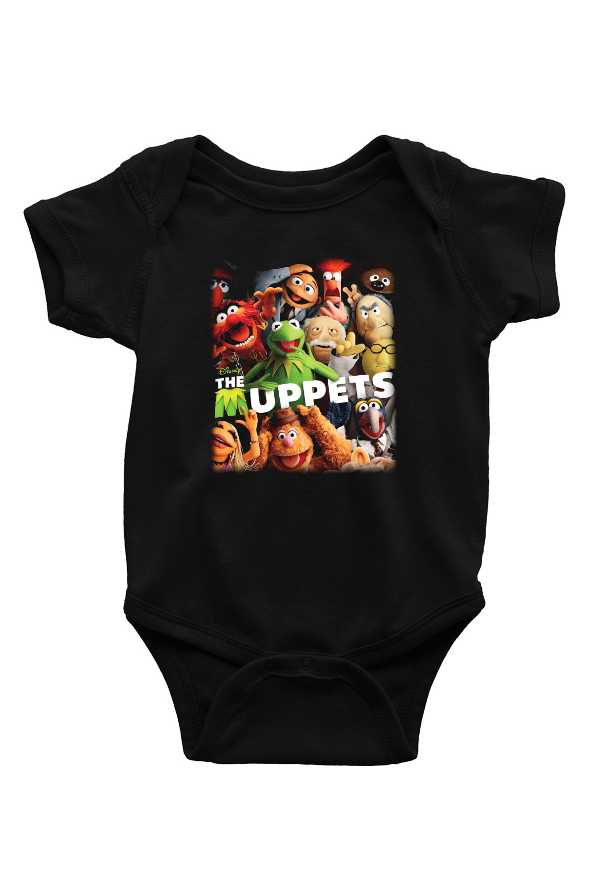 The Muppets Baskılı Siyah Bebek Body - Zıbın
