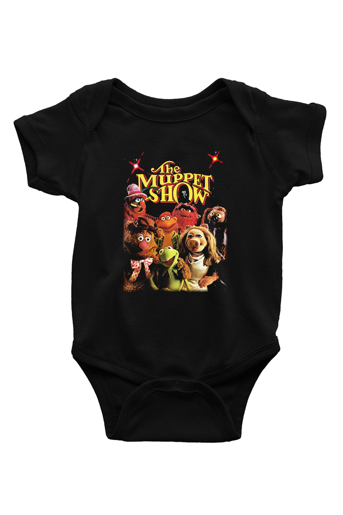 The Muppets Baskılı Siyah Bebek Body - Zıbın