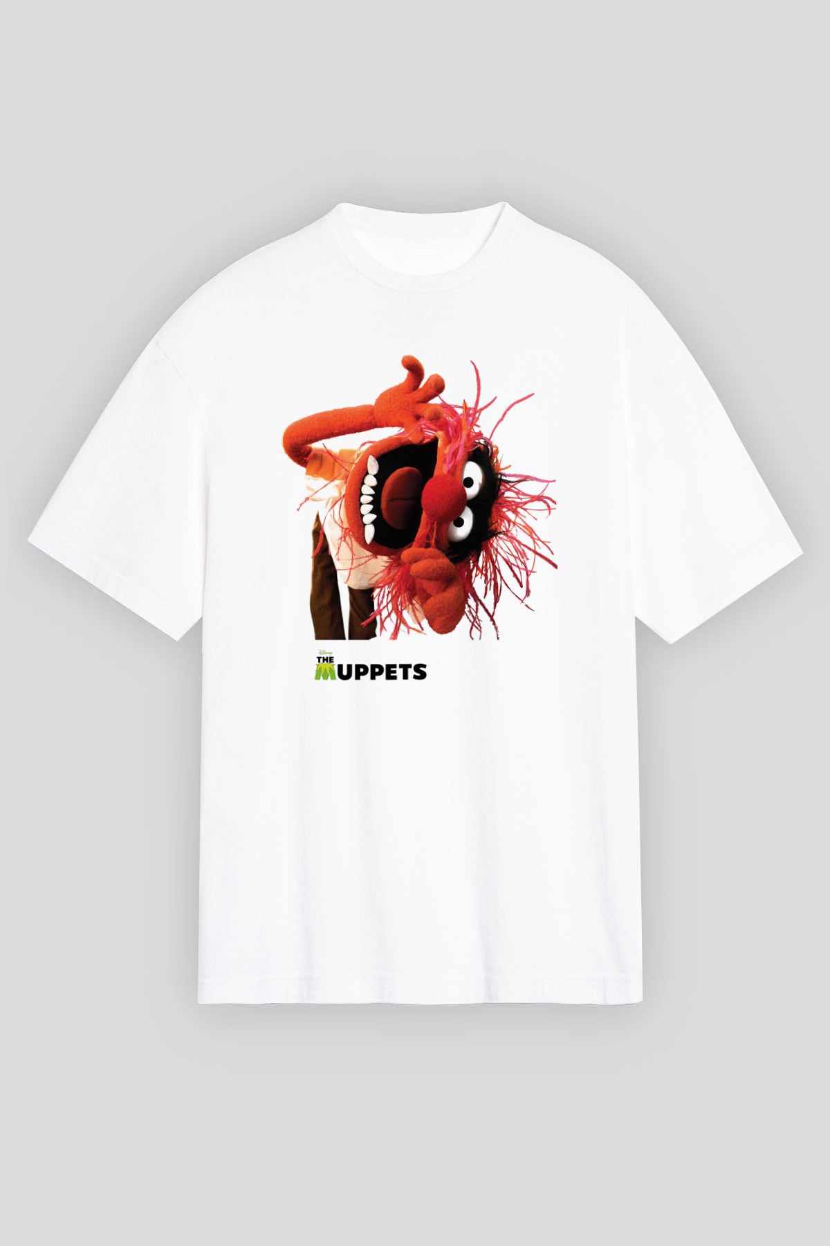 The Muppets Beyaz Unisex Oversize Tişört