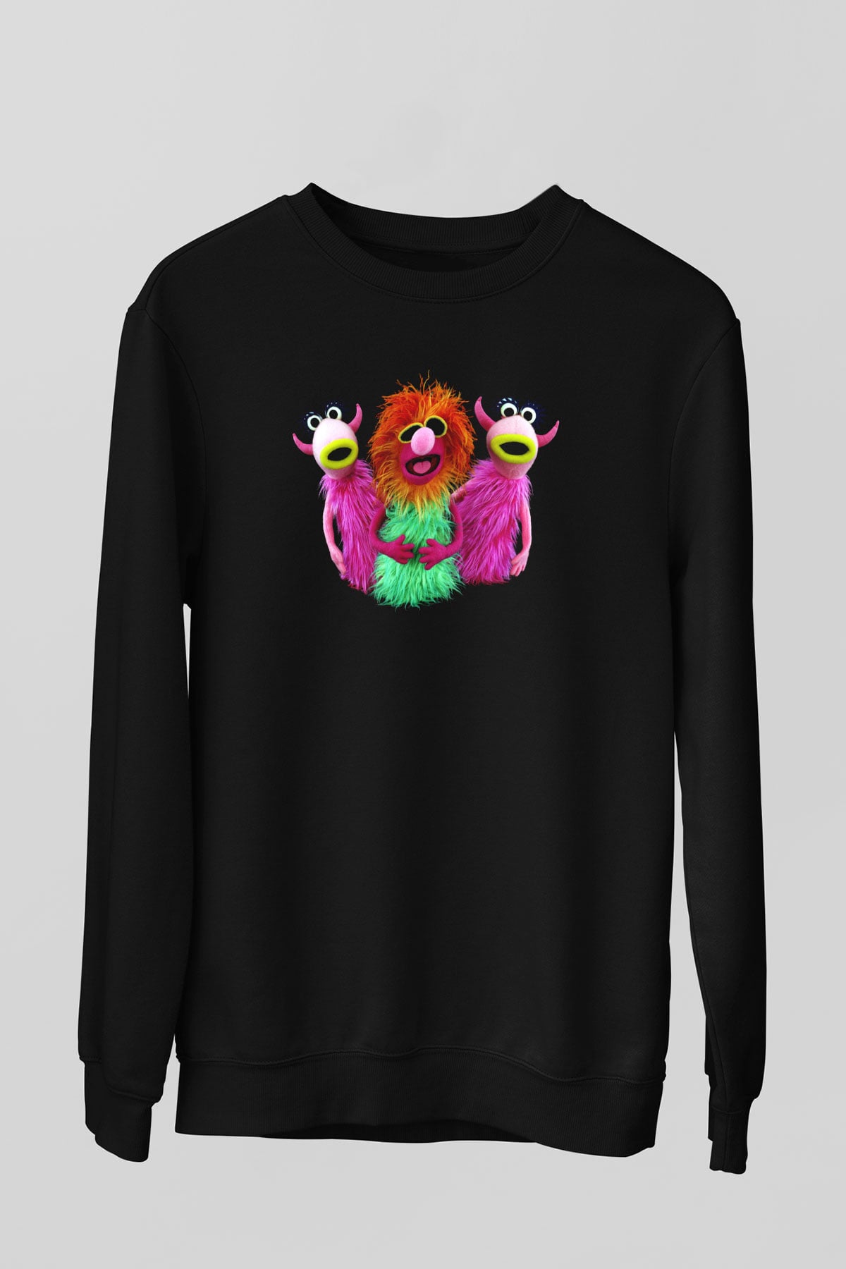 The Muppets Siyah Unisex Sweatshirt