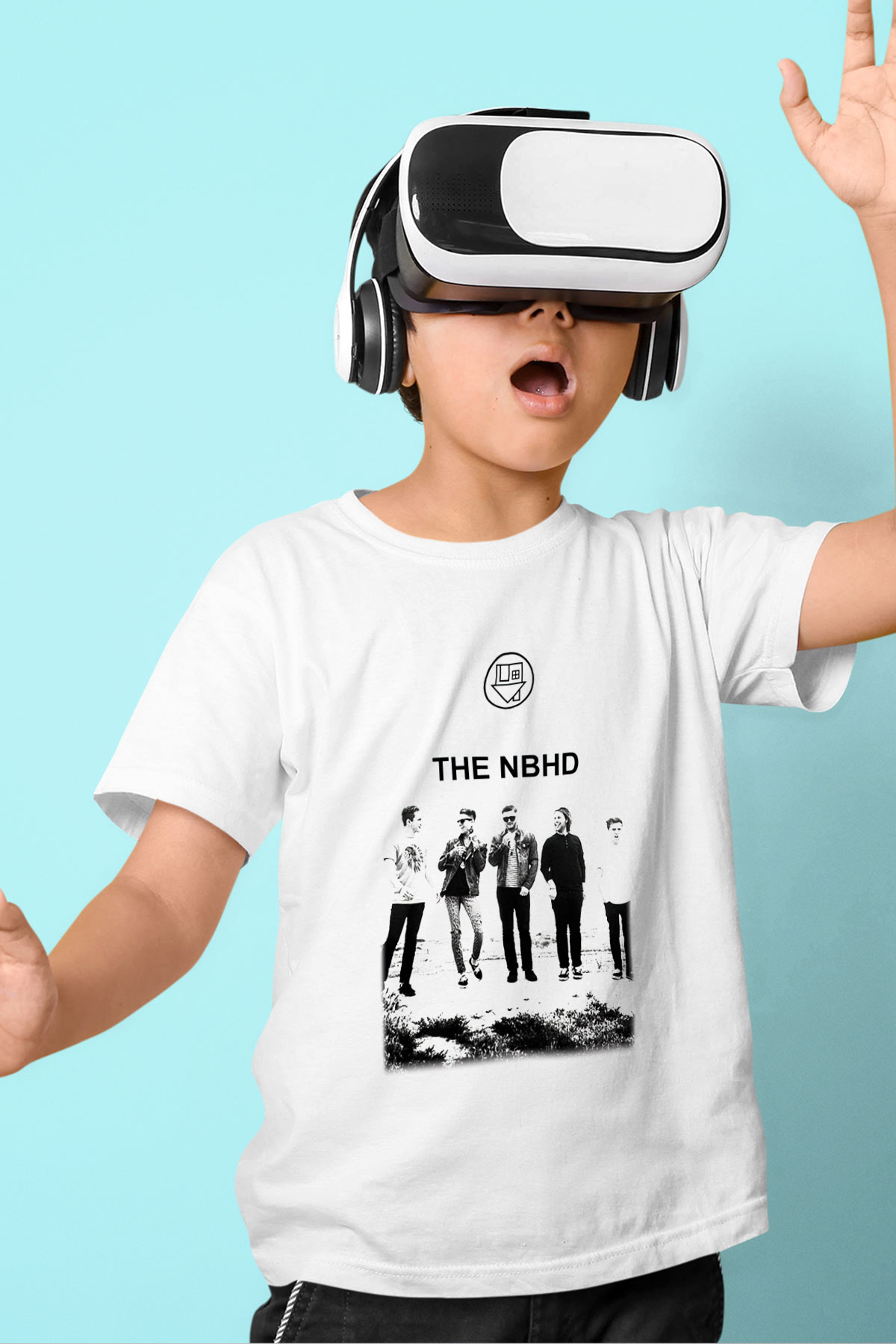 The Neighbourhood Baskılı Beyaz Unisex Çocuk Tişört